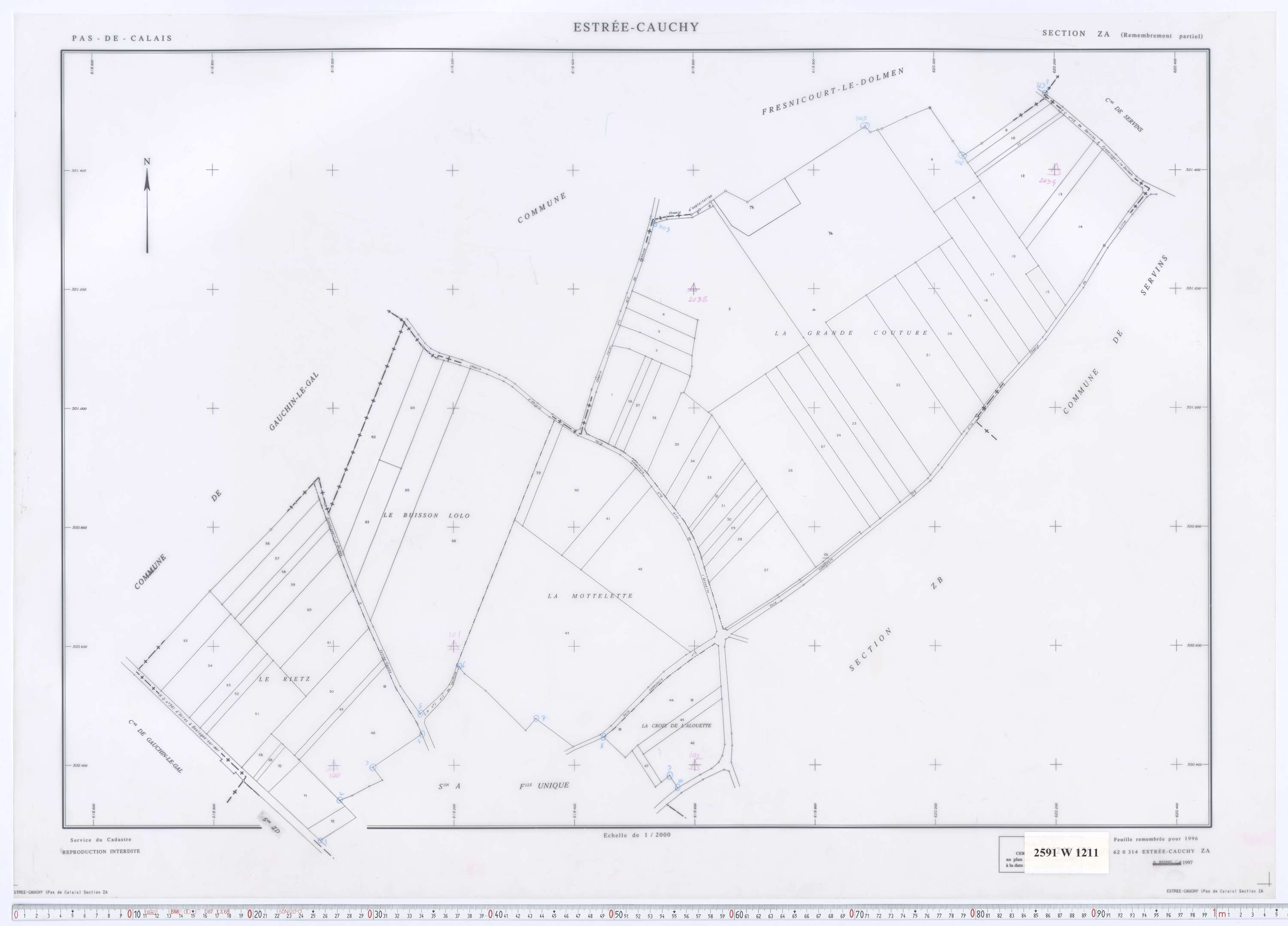 Estrée-Cauchy - Section ZA.