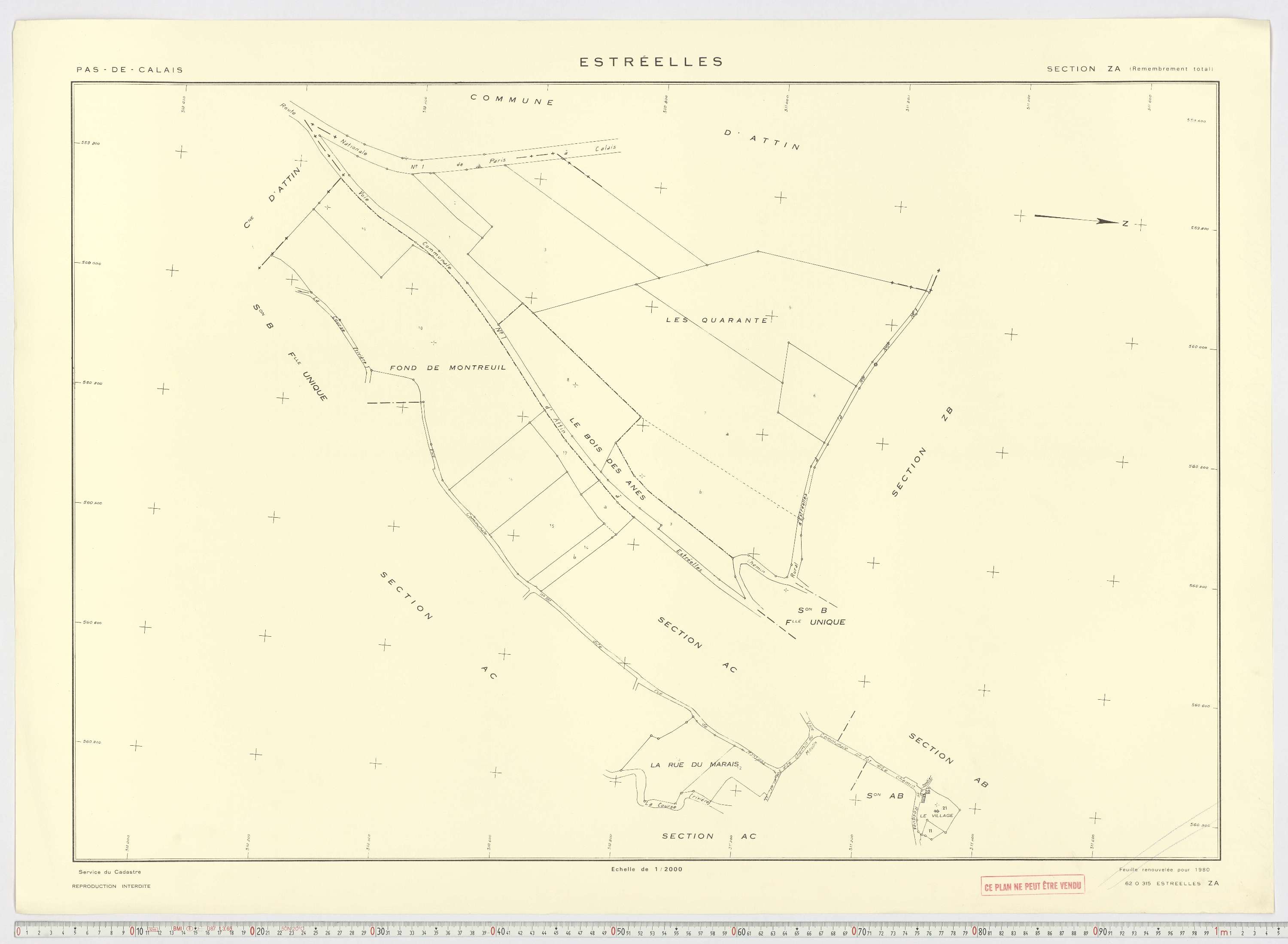 Estréelles - Section ZA.