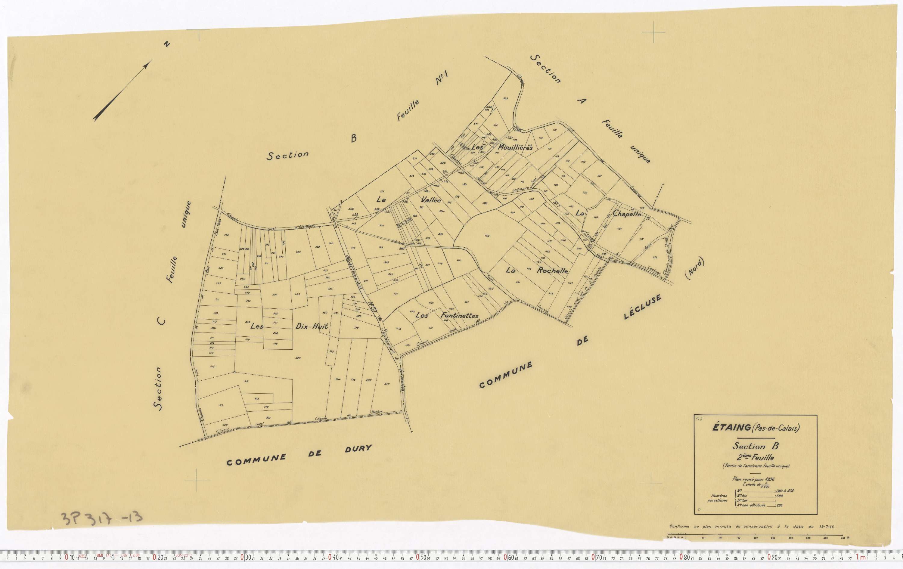 Étaing - Section B, feuille 2.