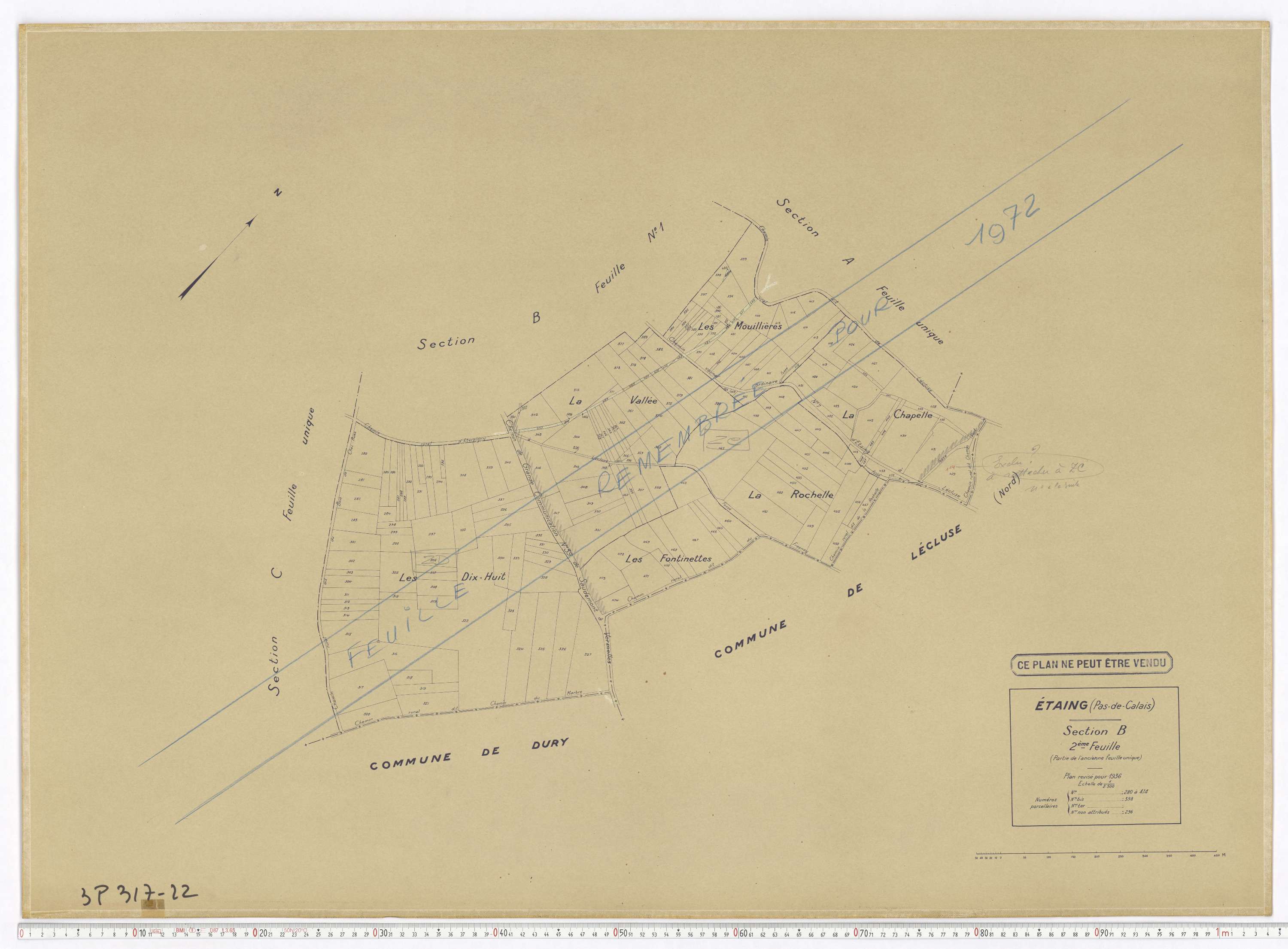 Étaing - Section B, feuille 2.
