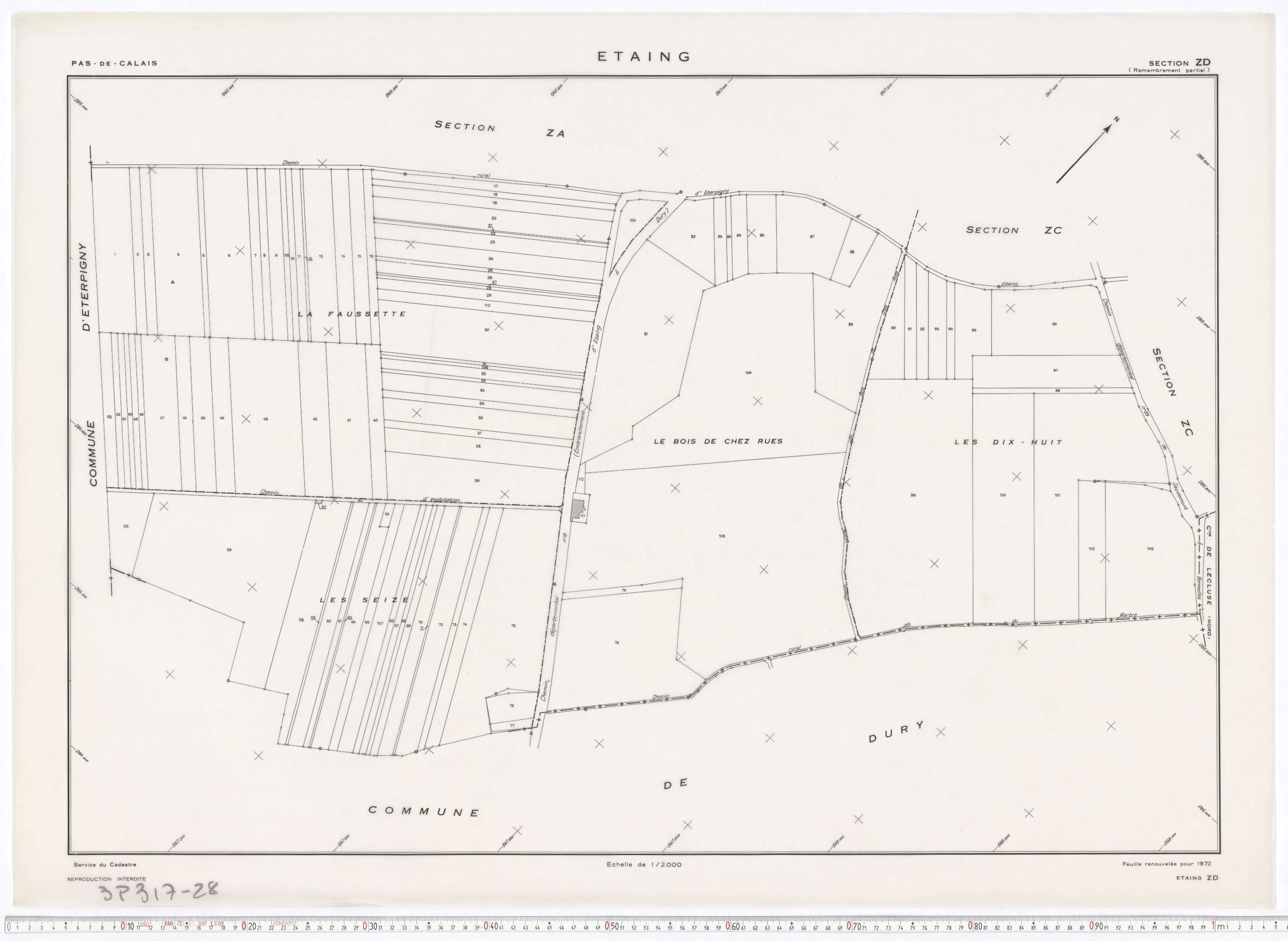 Étaing - Section ZD.