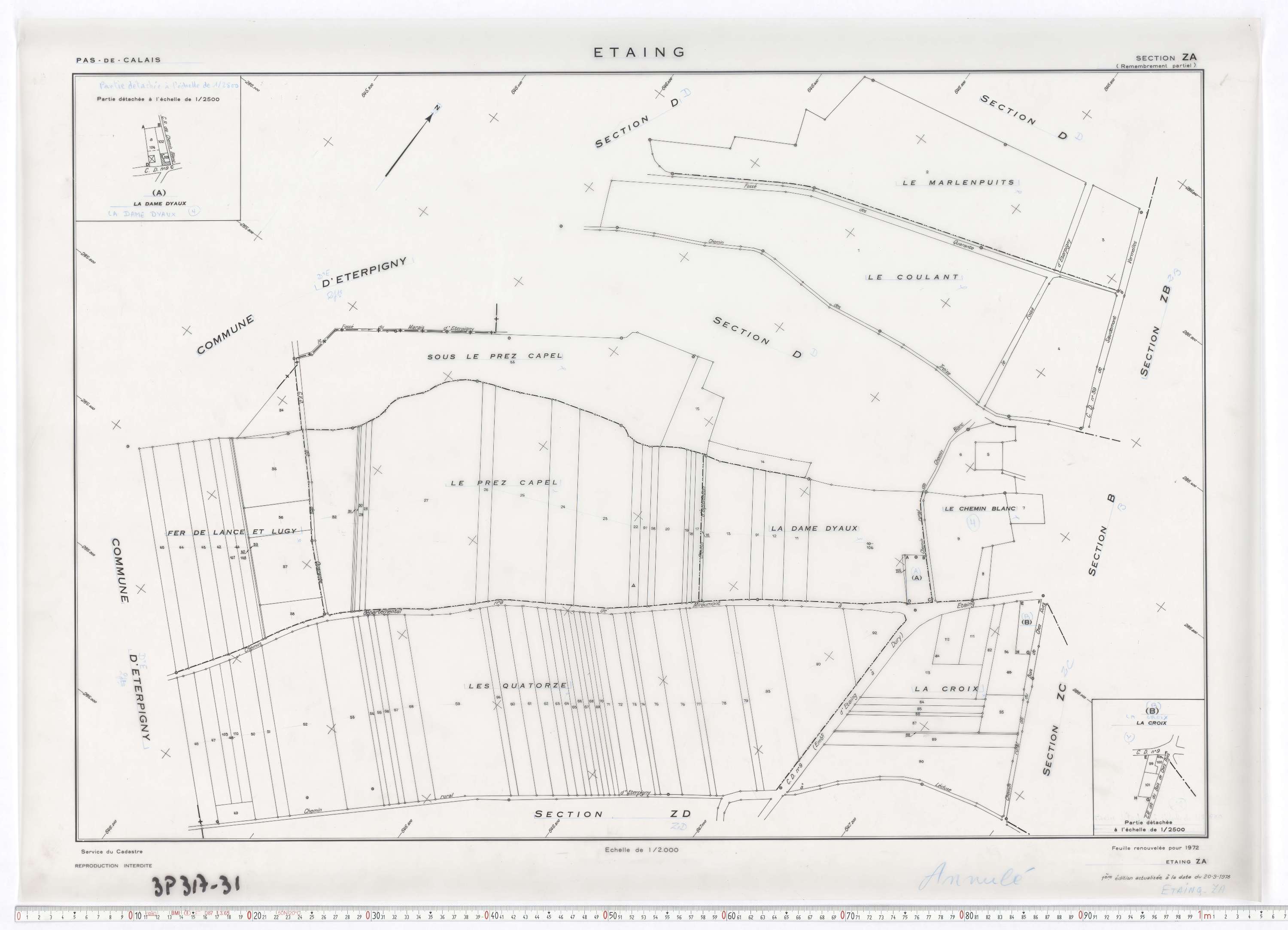 Étaing - Section ZA.