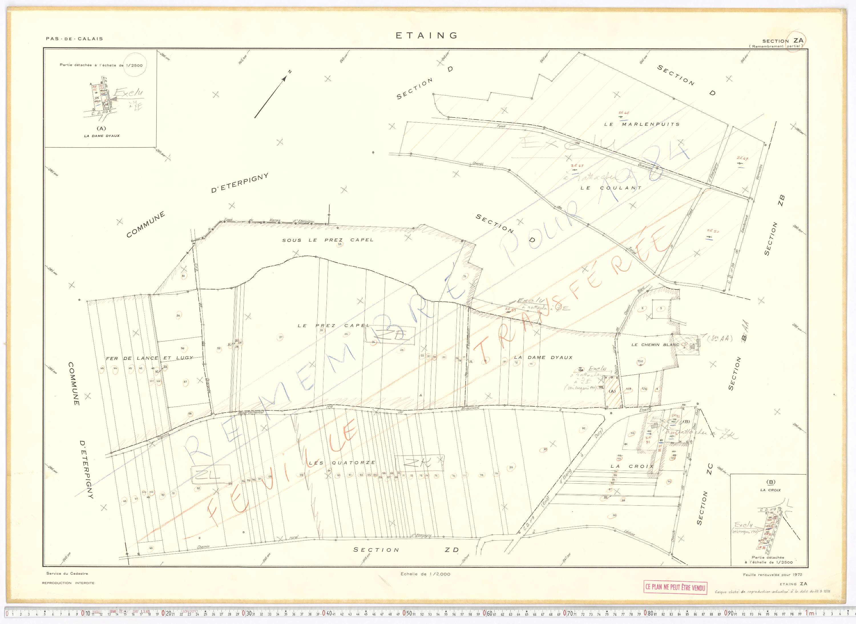Étaing - Section ZA.