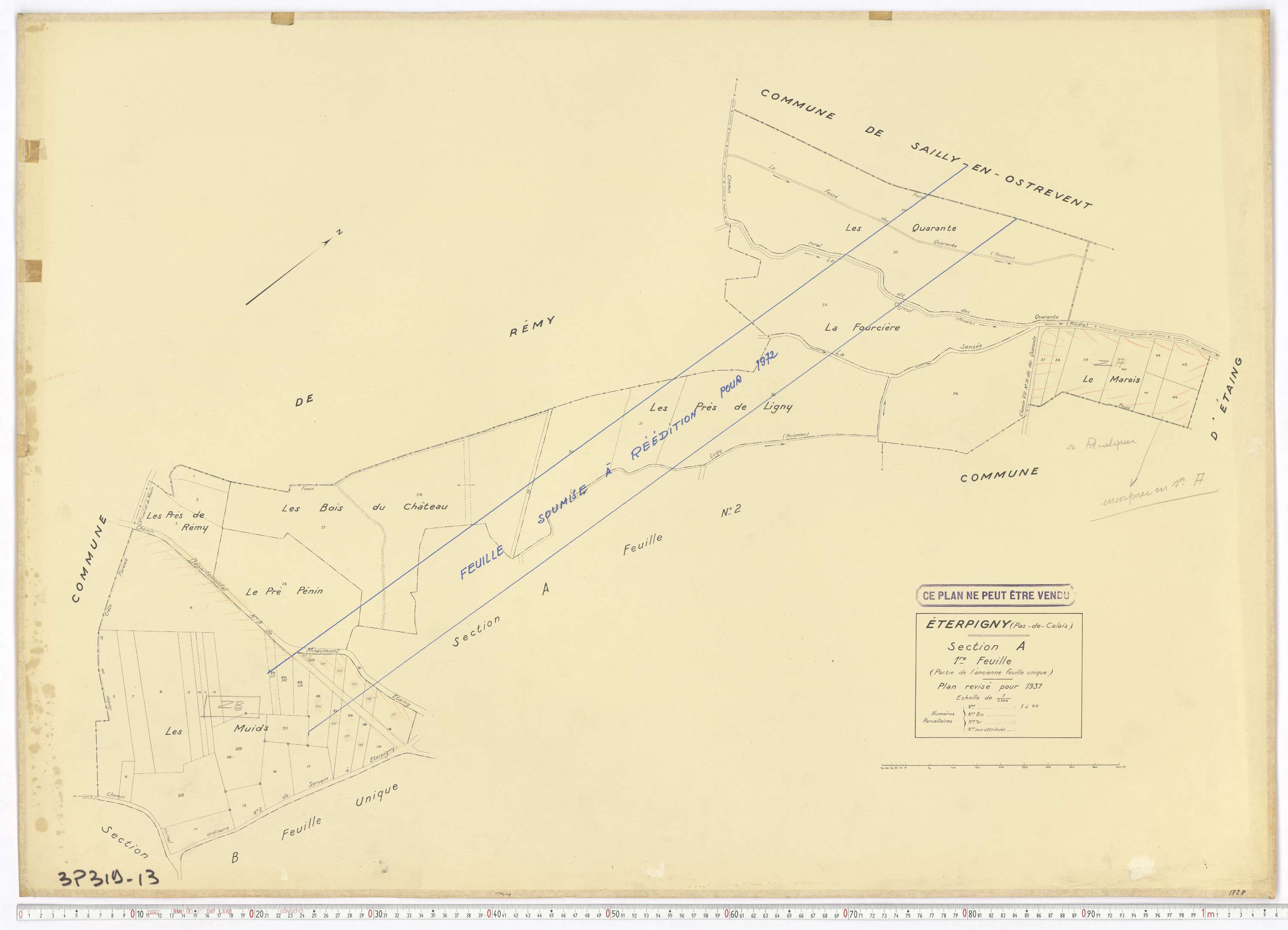 Éterpigny - Section A, feuille 1.