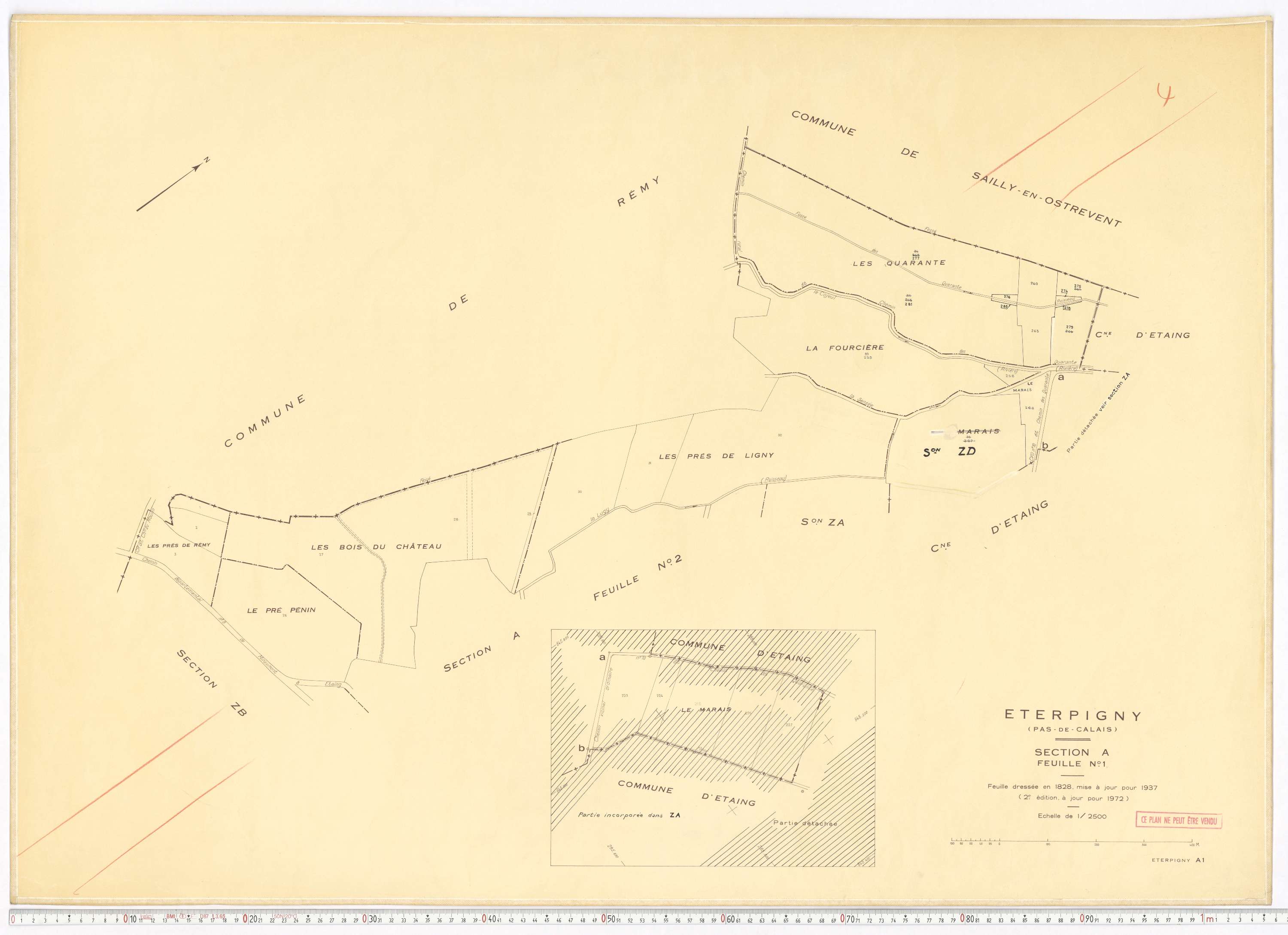 Éterpigny - Section A, feuille 1.