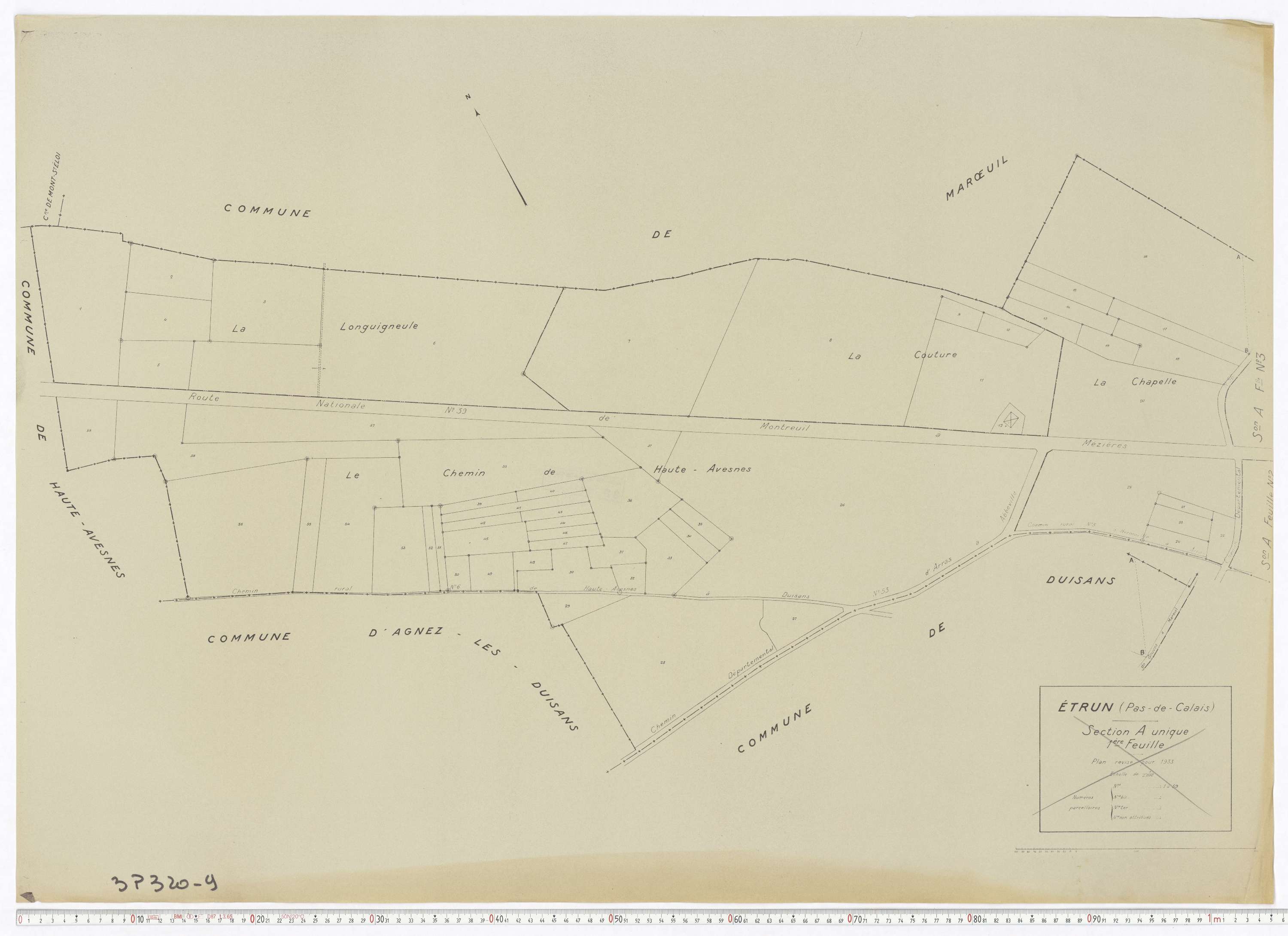 Étrun - Section A, feuille 1.