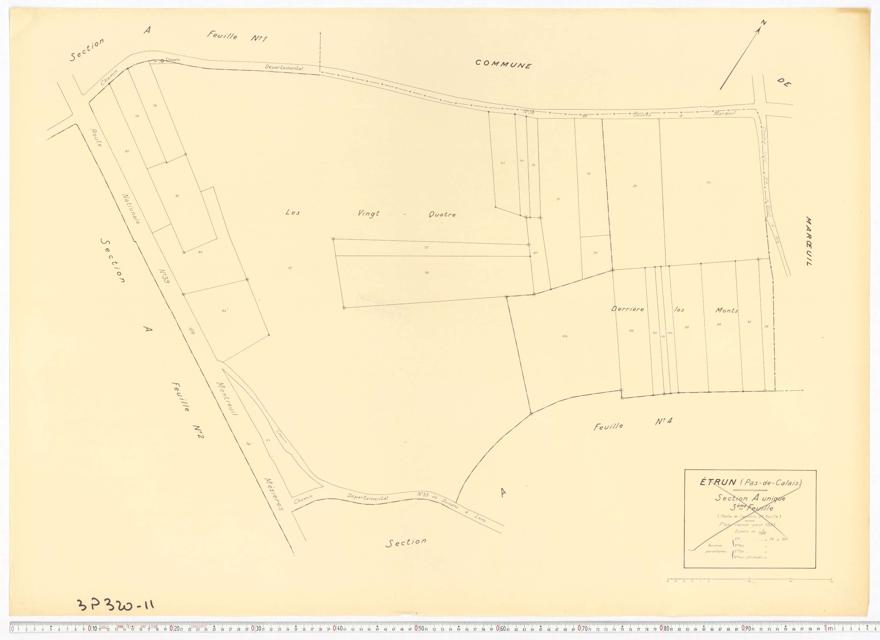 Étrun - Section A, feuille 3.