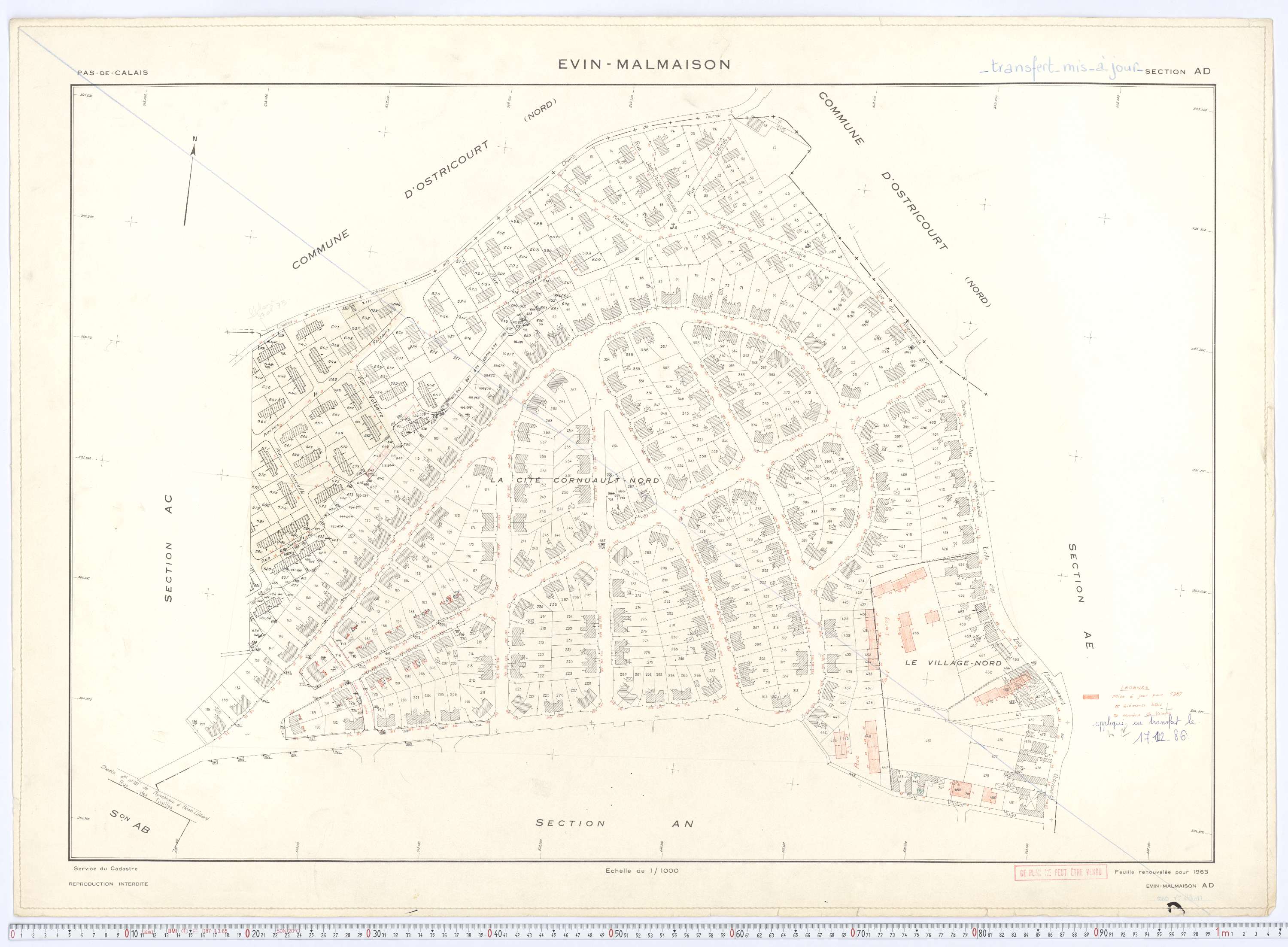 Évin-Malmaison - Section AD.