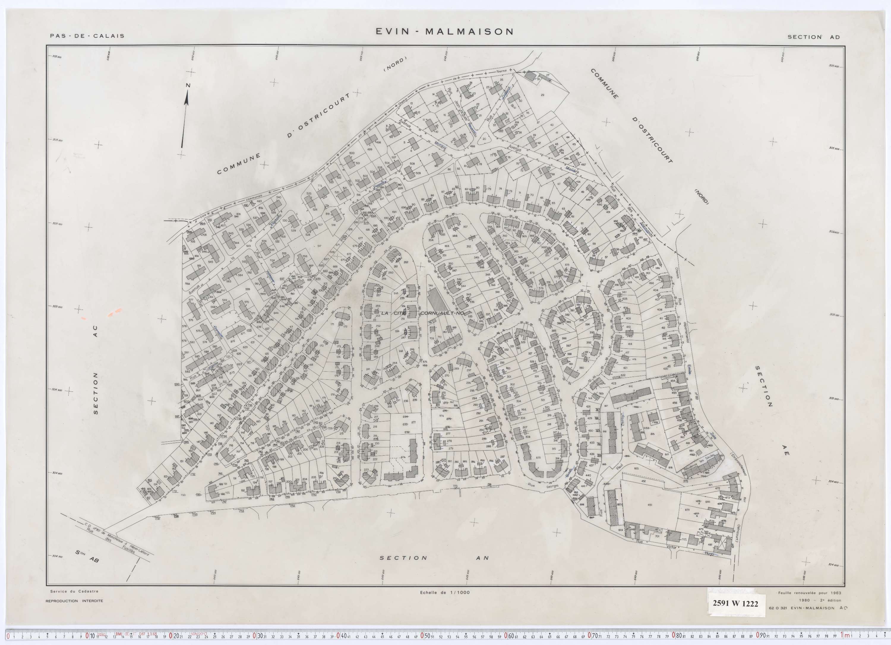 Évin-Malmaison - Section AD.