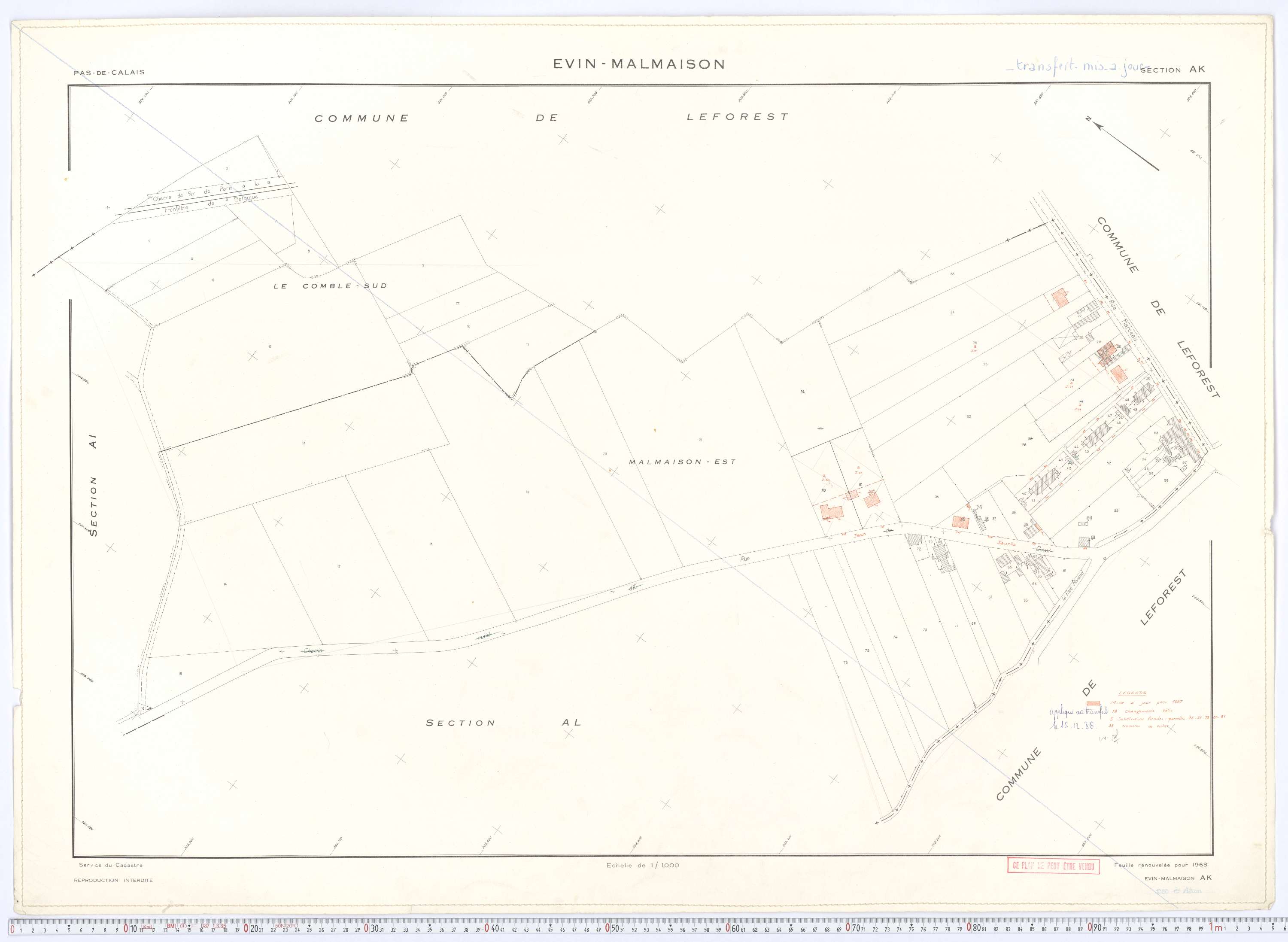 Évin-Malmaison - Section AK.