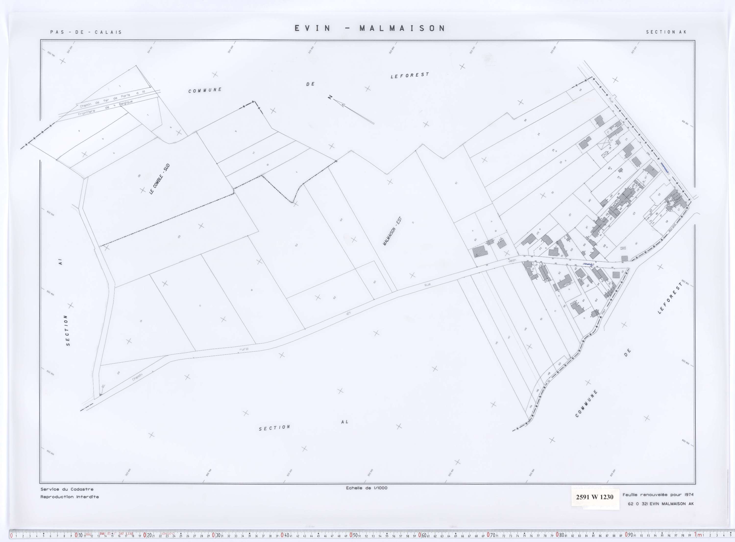 Évin-Malmaison - Section AK.