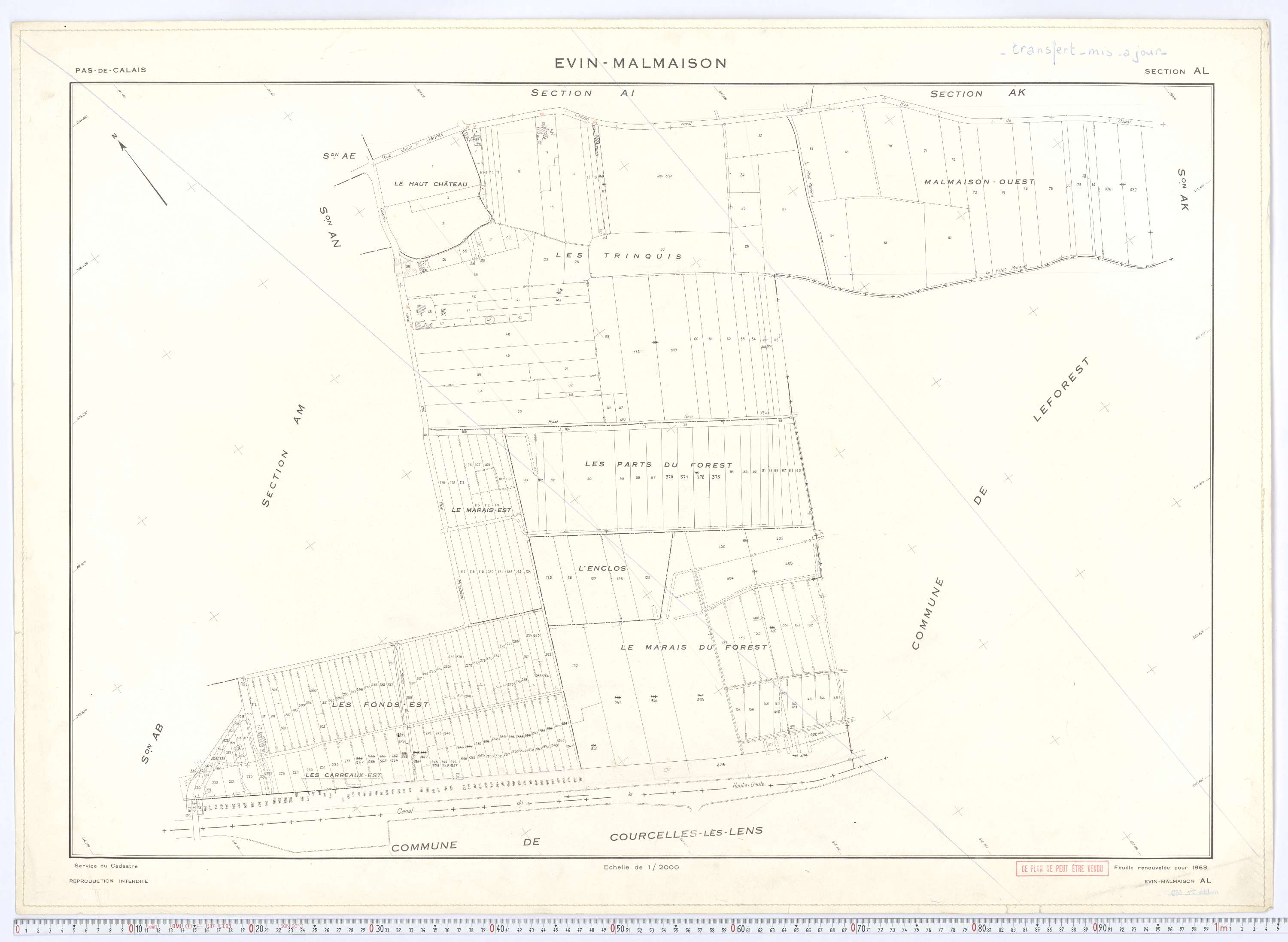 Évin-Malmaison - Section AL.