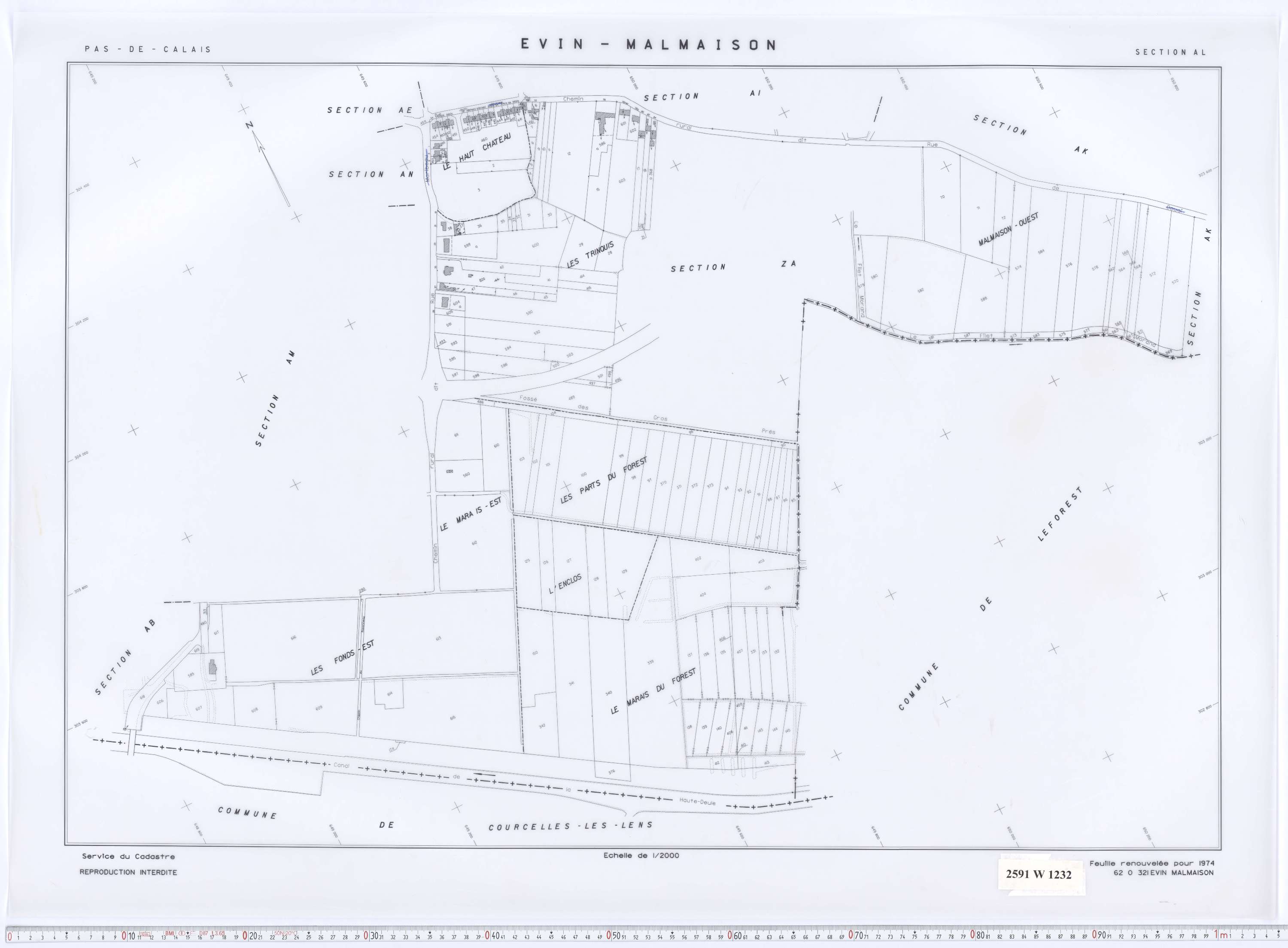 Évin-Malmaison - Section AL.