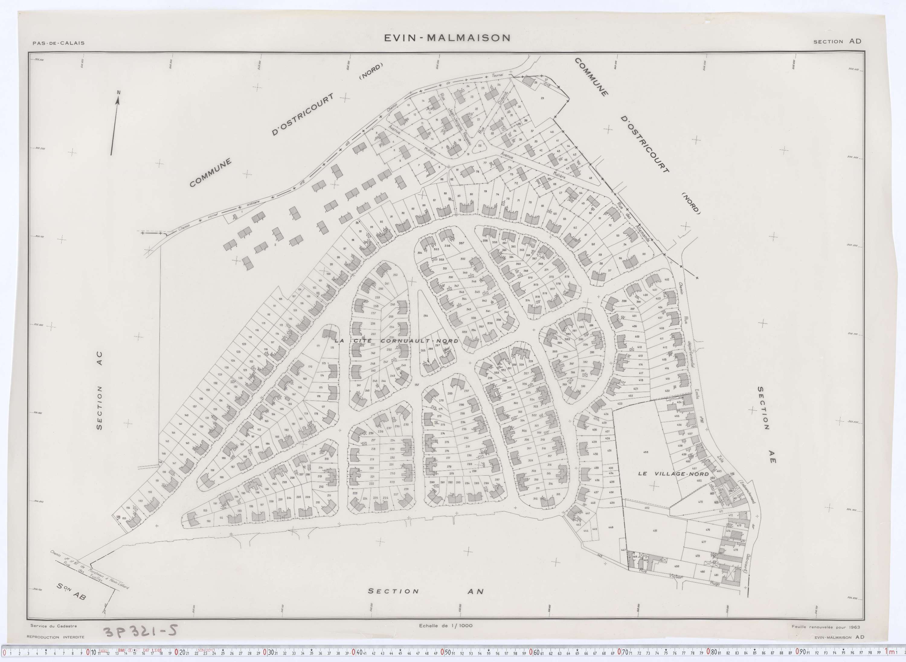 Évin-Malmaison - Section AD.
