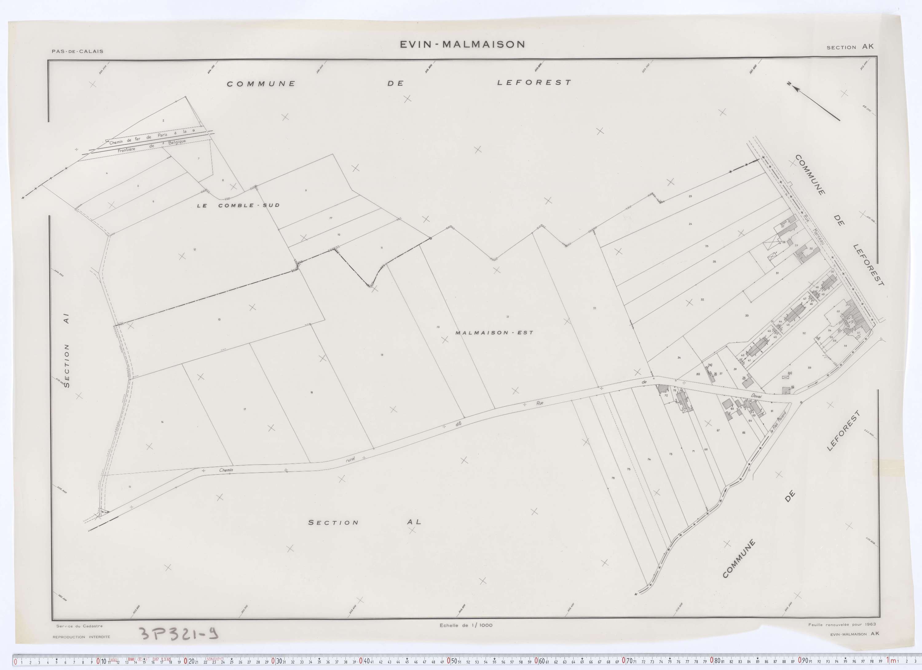 Évin-Malmaison - Section AK.