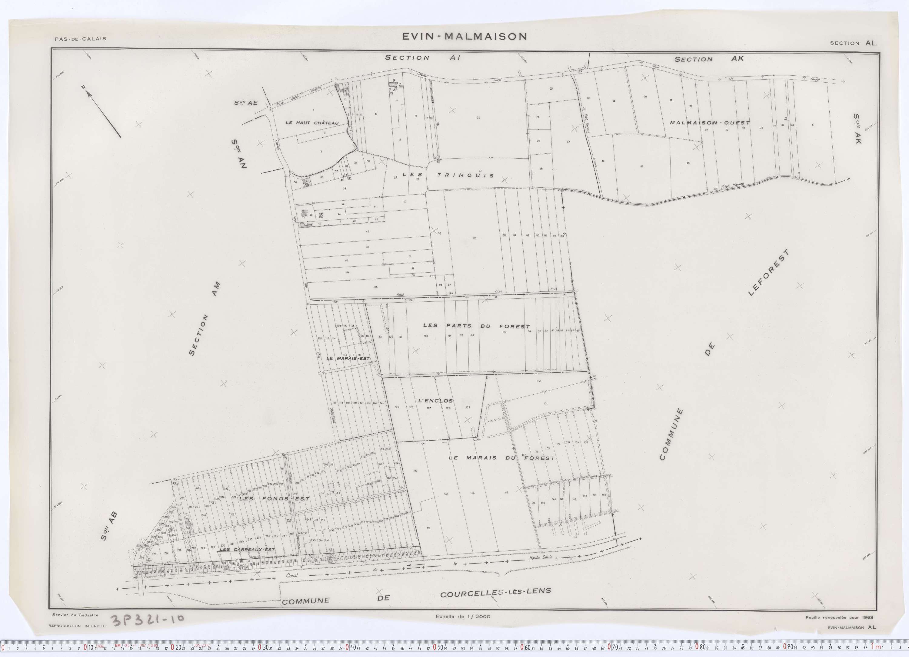 Évin-Malmaison - Section AL.