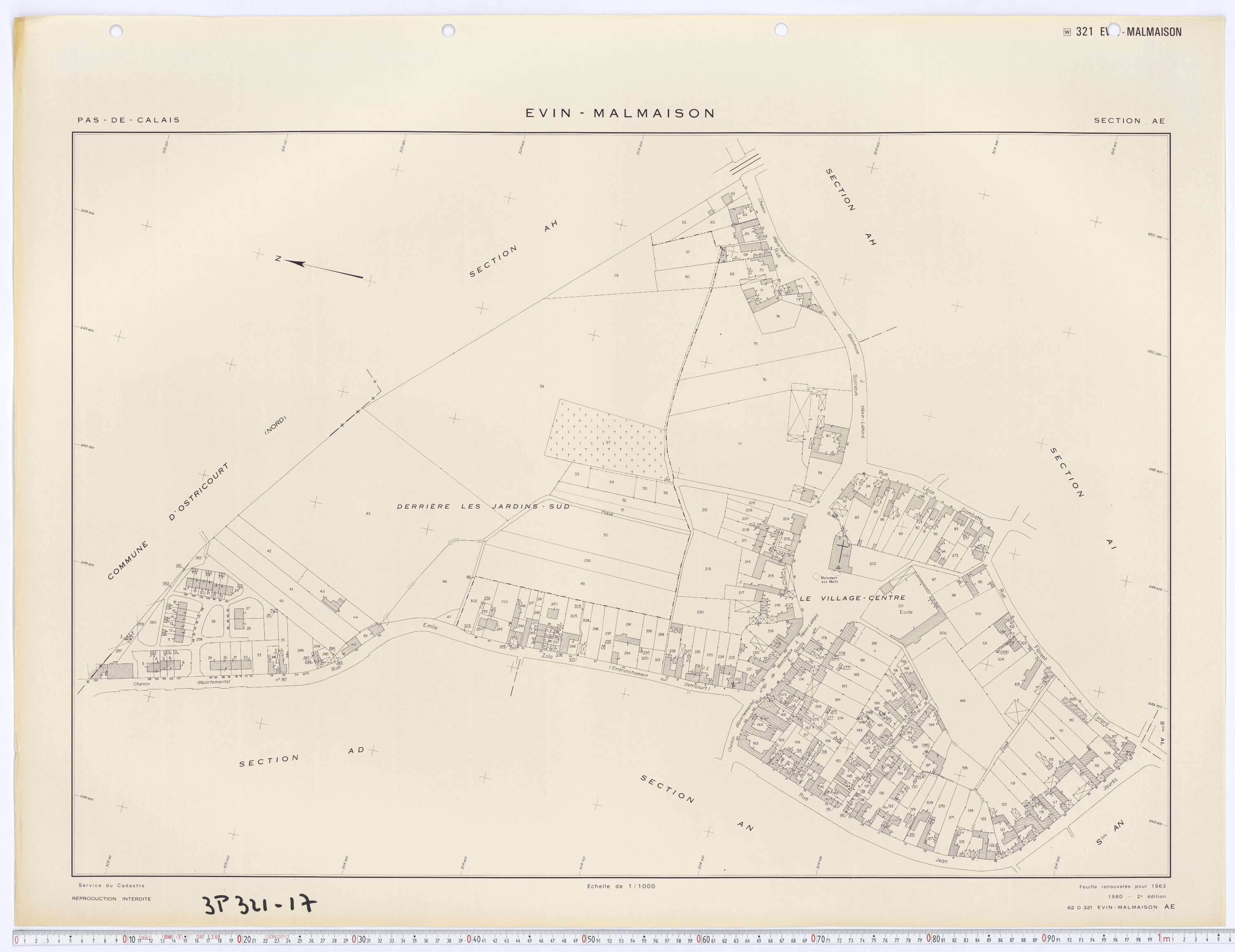 Évin-Malmaison - Section AE.