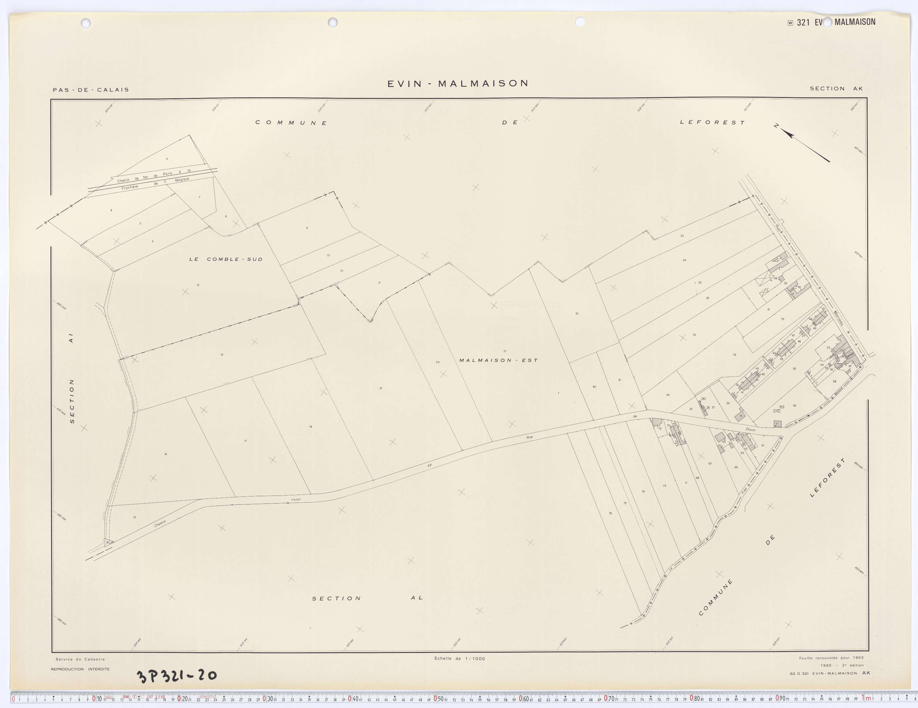 Évin-Malmaison - Section AK.