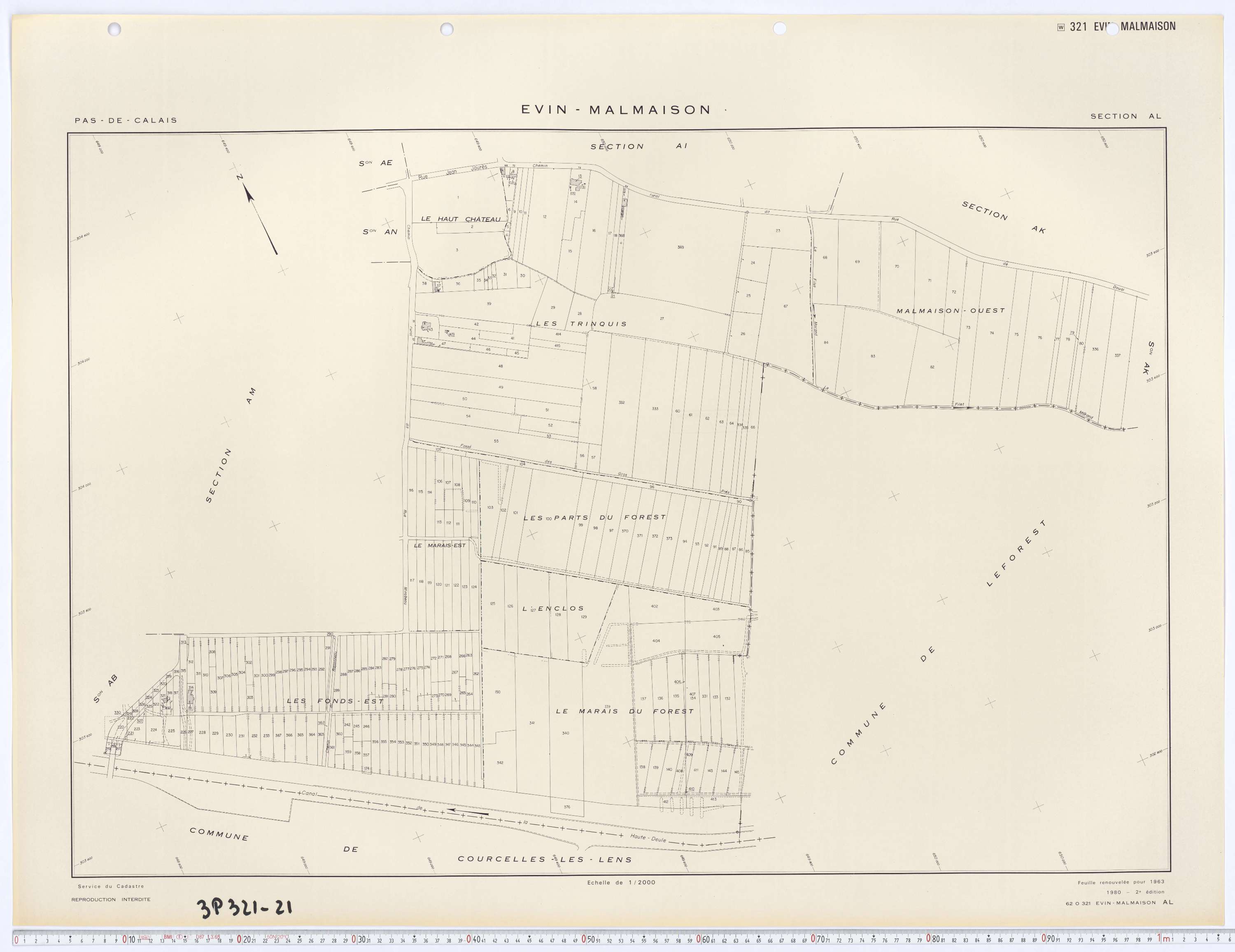 Évin-Malmaison - Section AL.