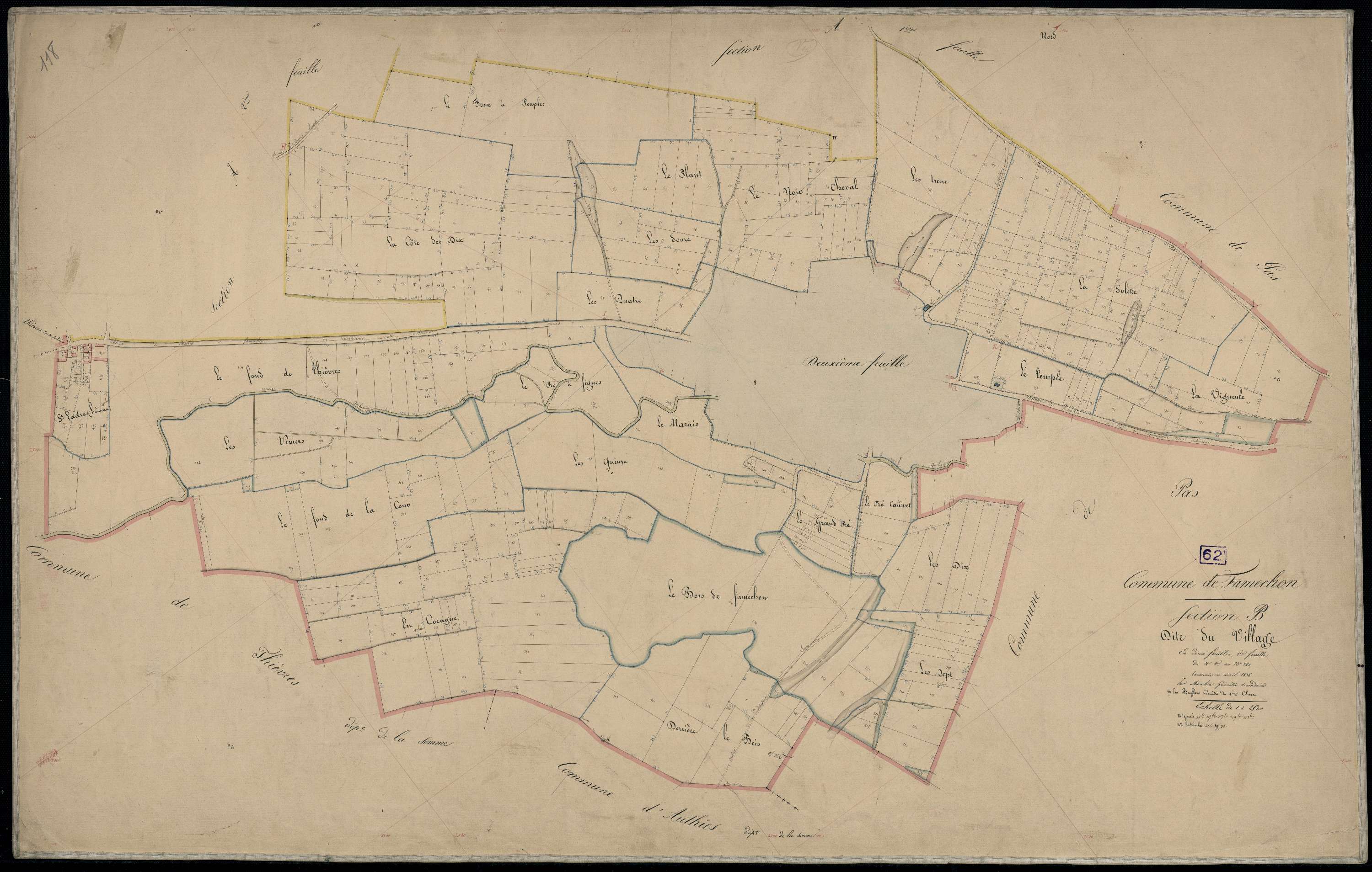 Famechon - Section B, 1re feuille