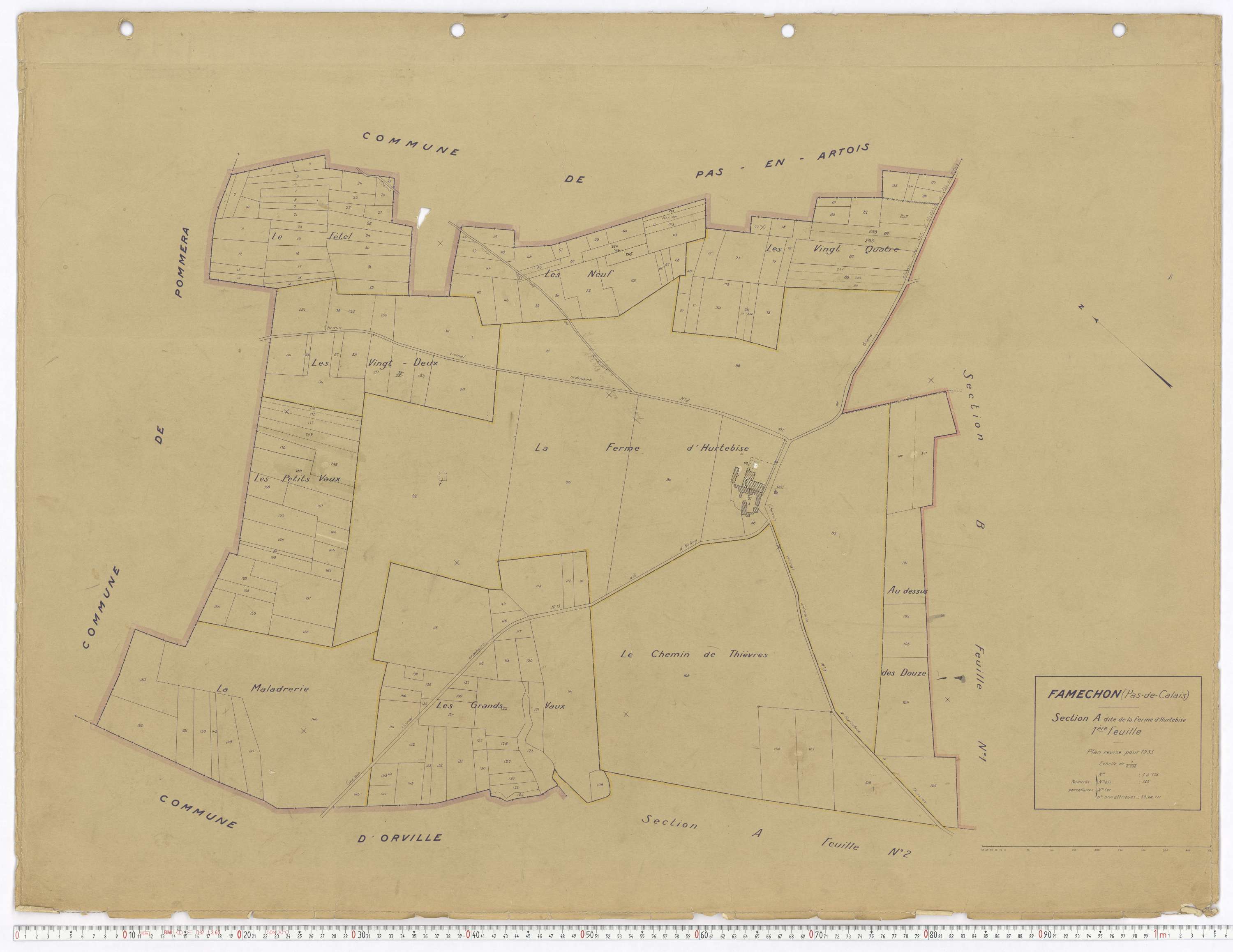 Famechon - Section A, feuille 1.