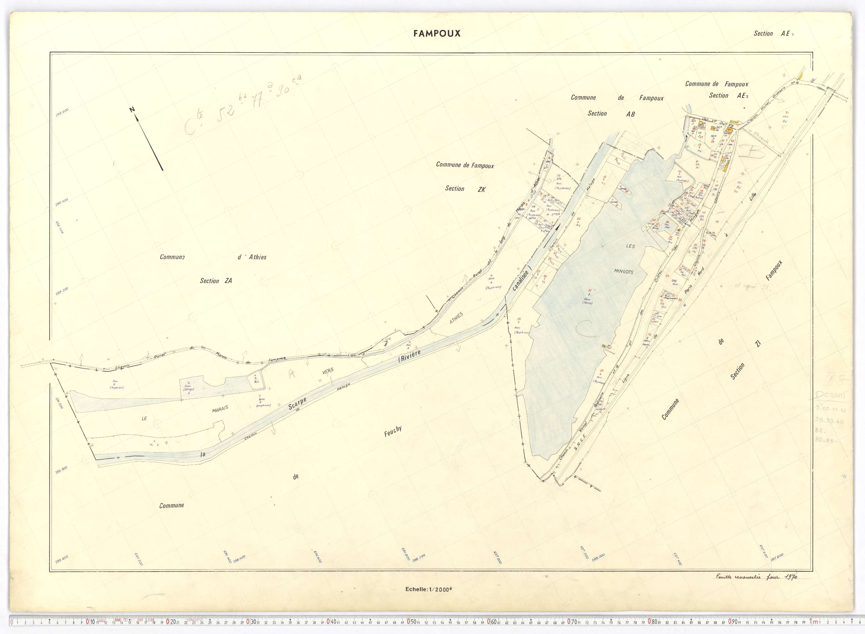 Fampoux - Section AE, feuille 1.