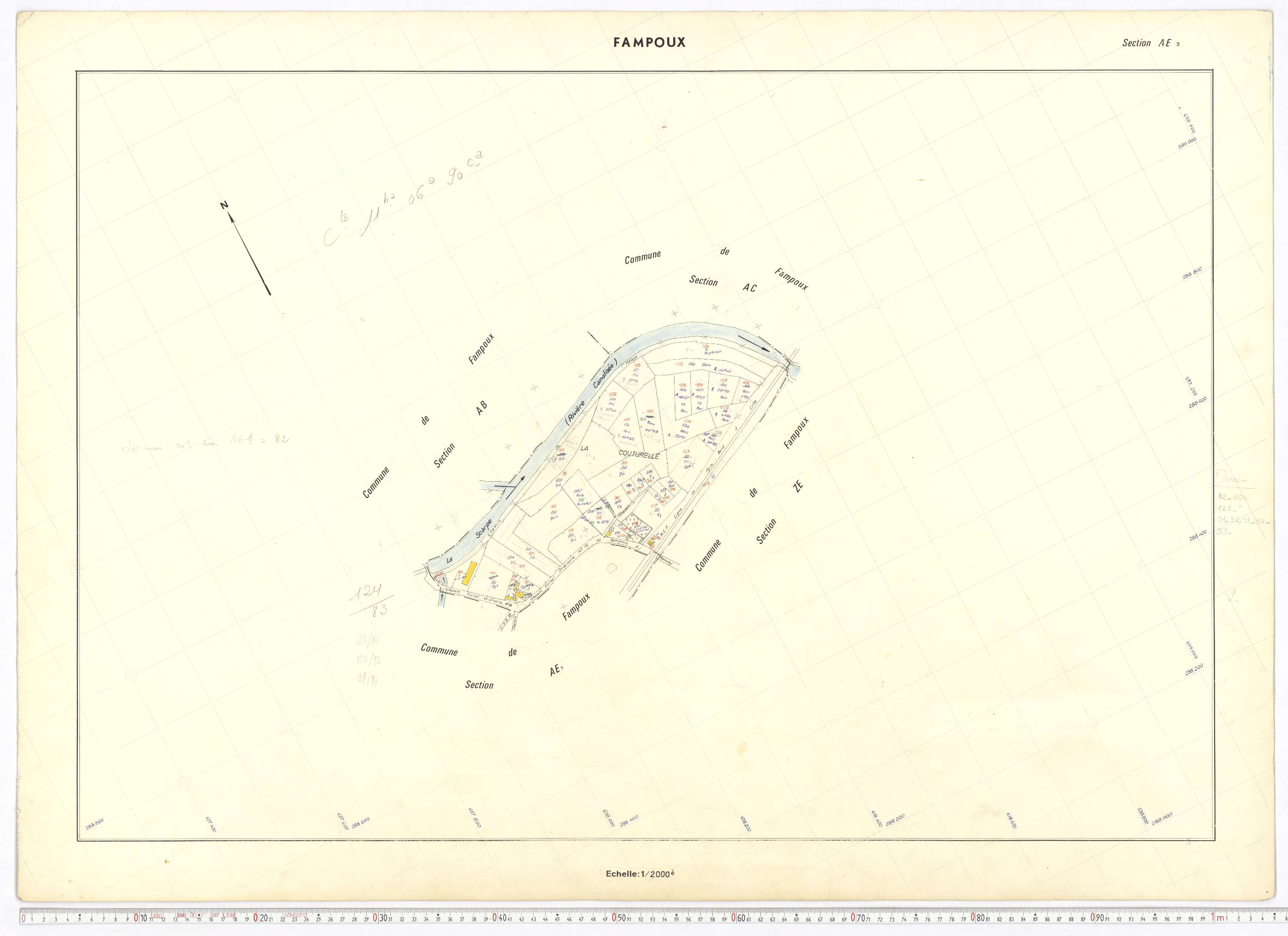 Fampoux - Section AE, feuille 2.