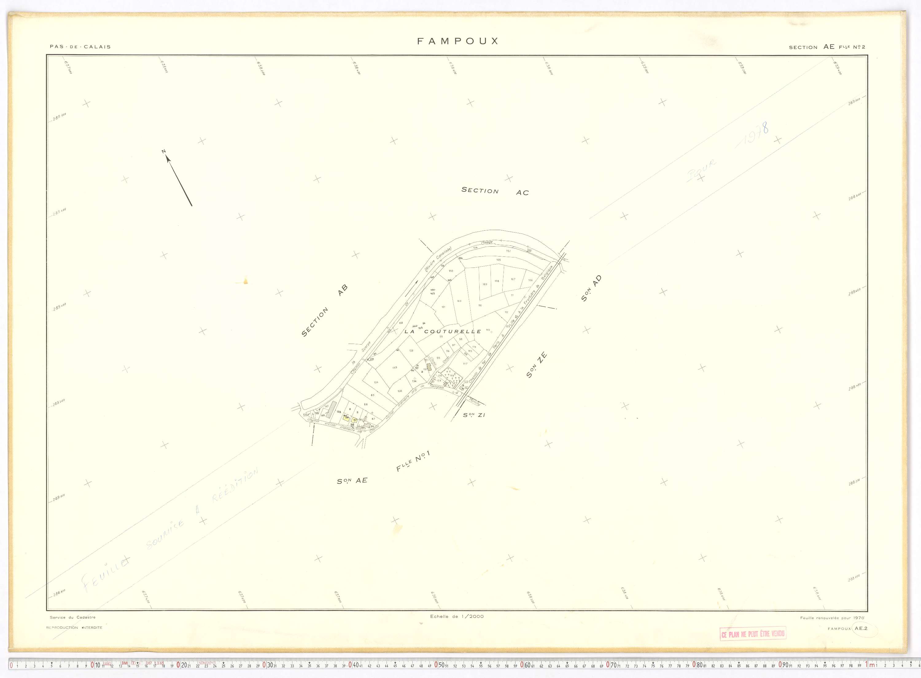 Fampoux - Section AE, feuille 2.