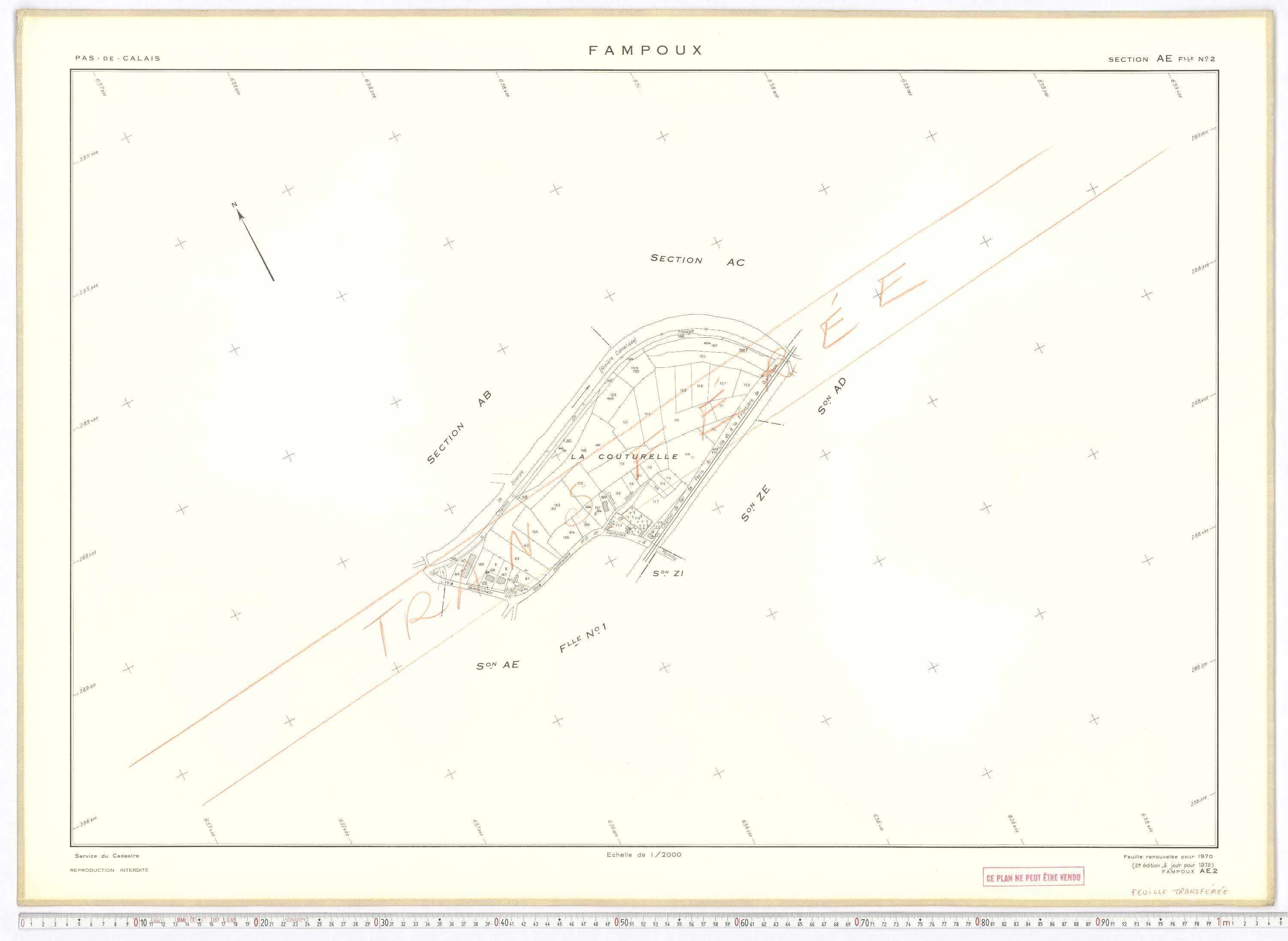Fampoux - Section AE, feuille 2.