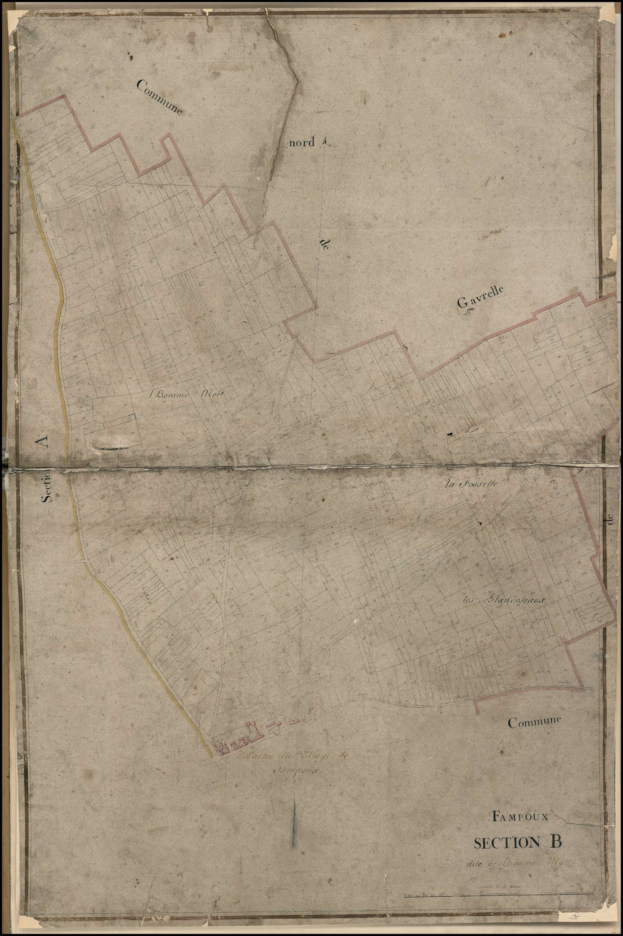 Fampoux - Section B, 1re feuille