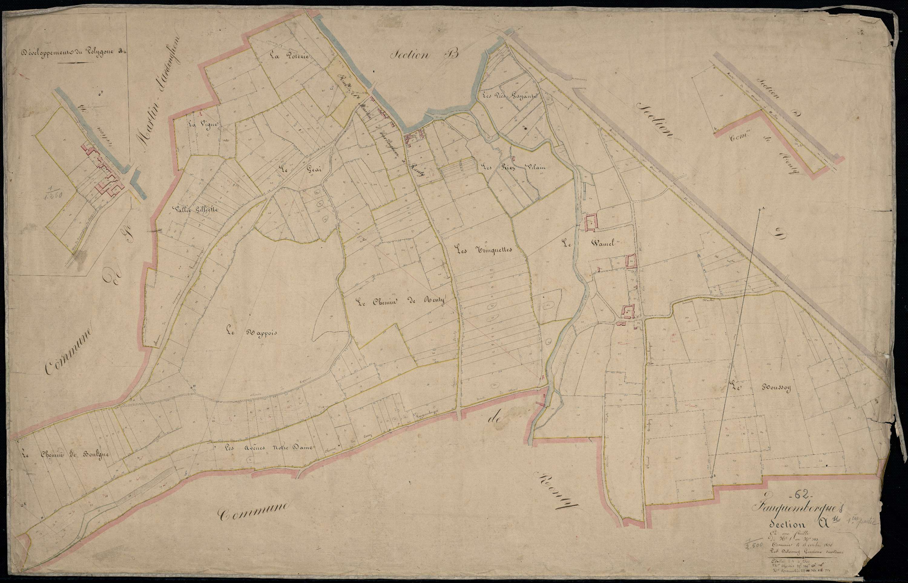 Fauquembergues - Section A, 1re feuille