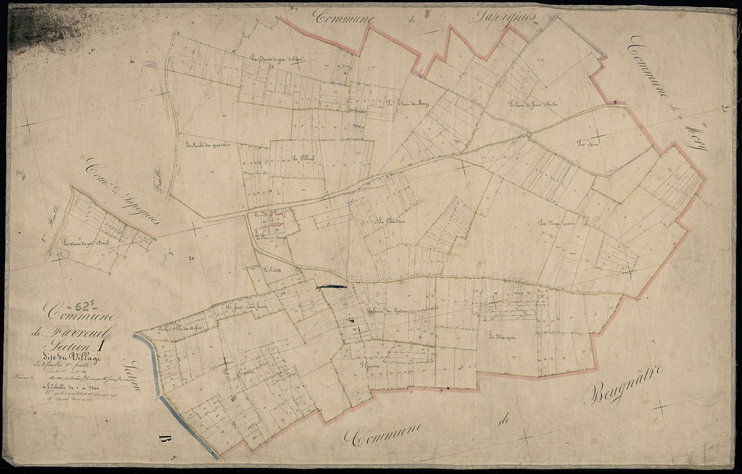 Favreuil - Section A, 1re feuille