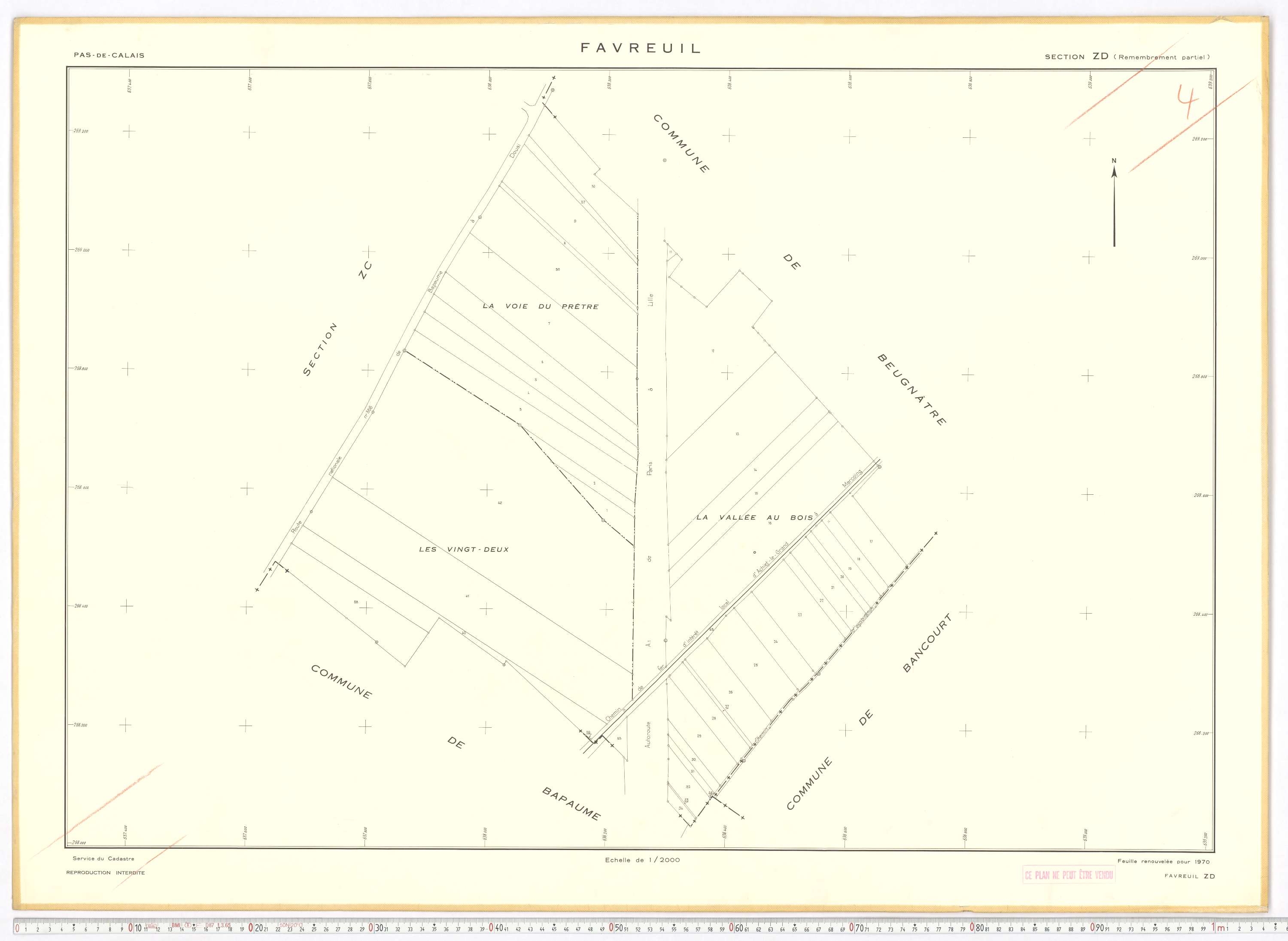 Favreuil - Section ZD.