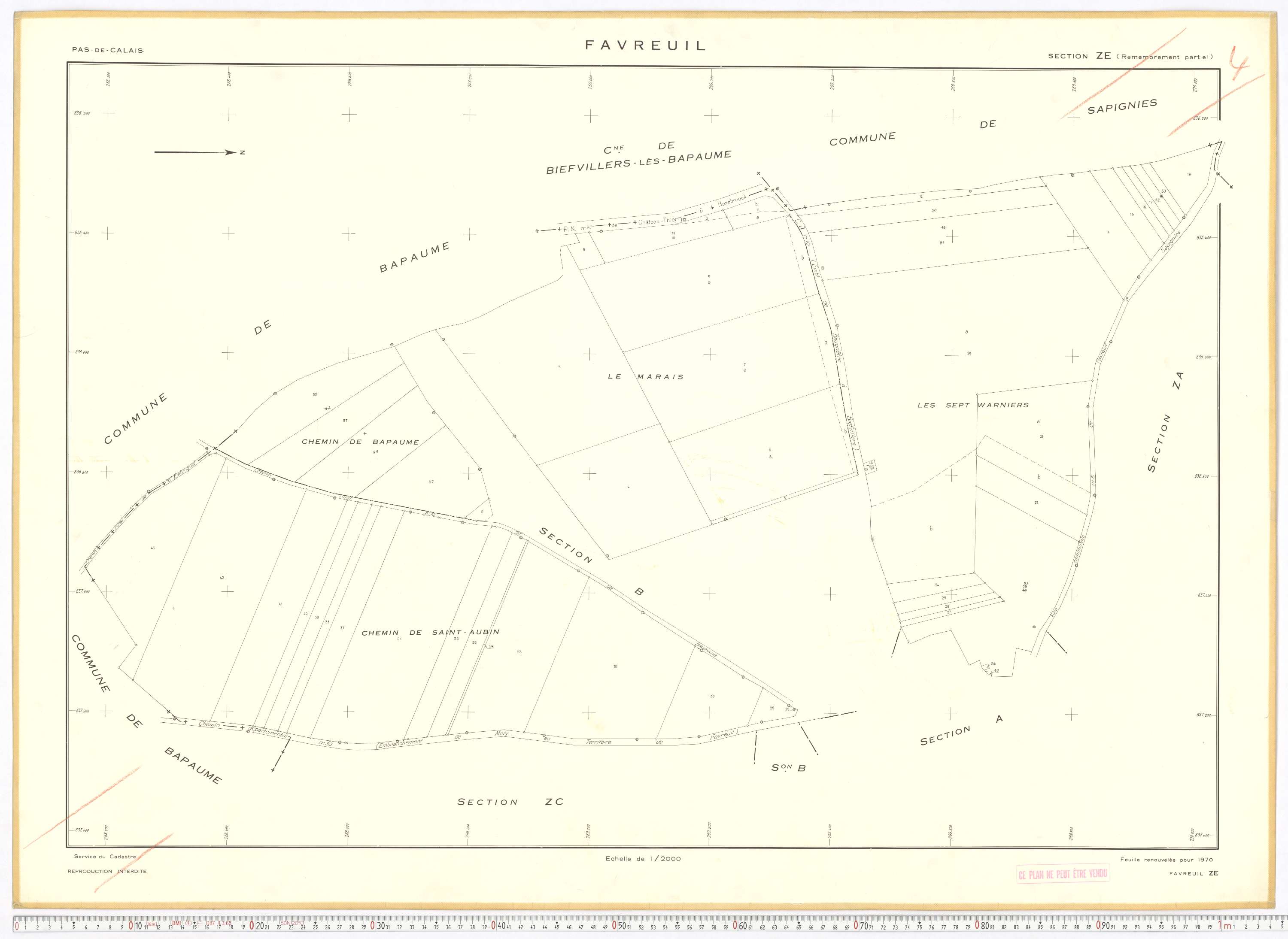 Favreuil - Section ZE.