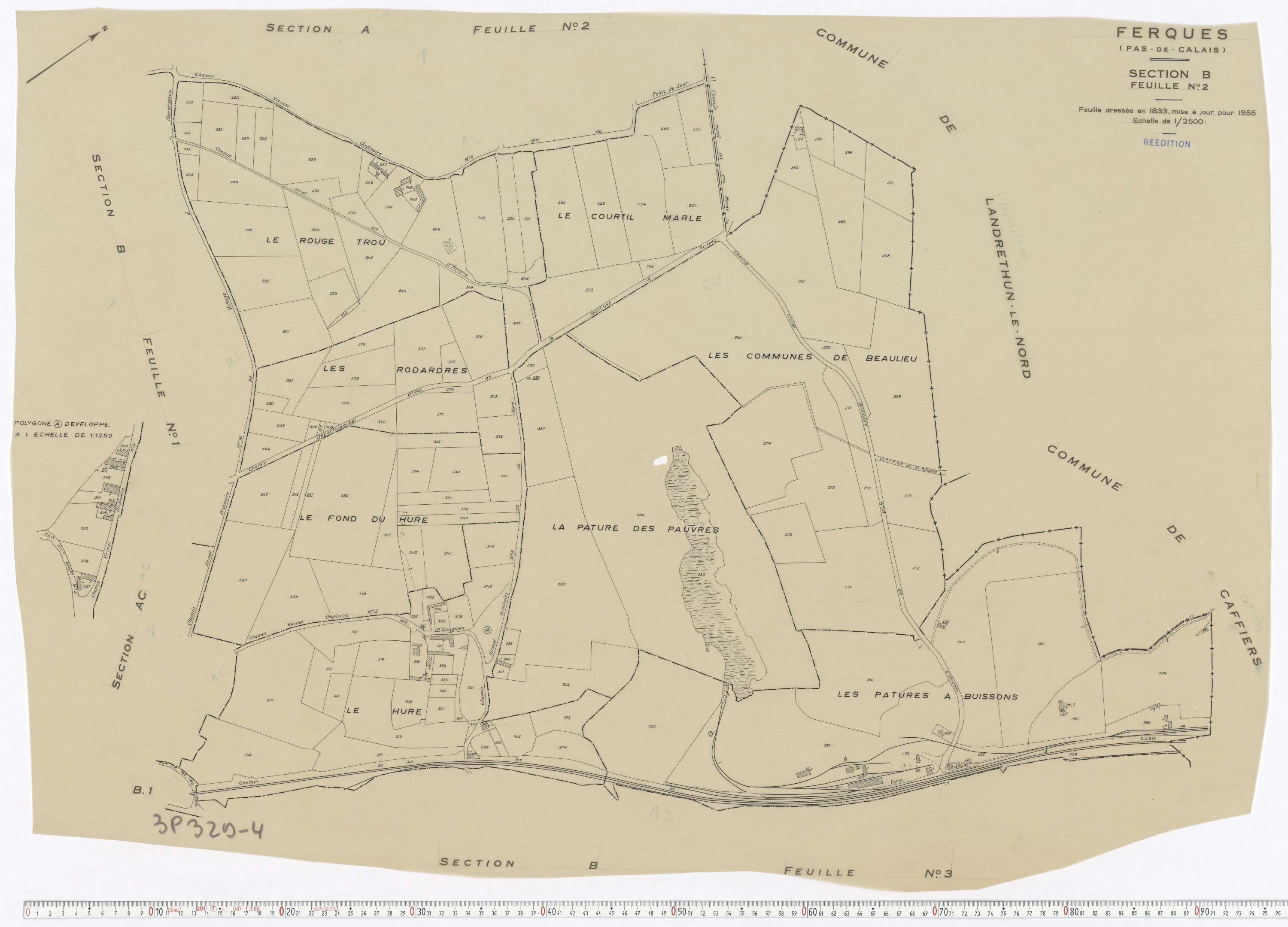 Ferques - Section B, feuille 2.