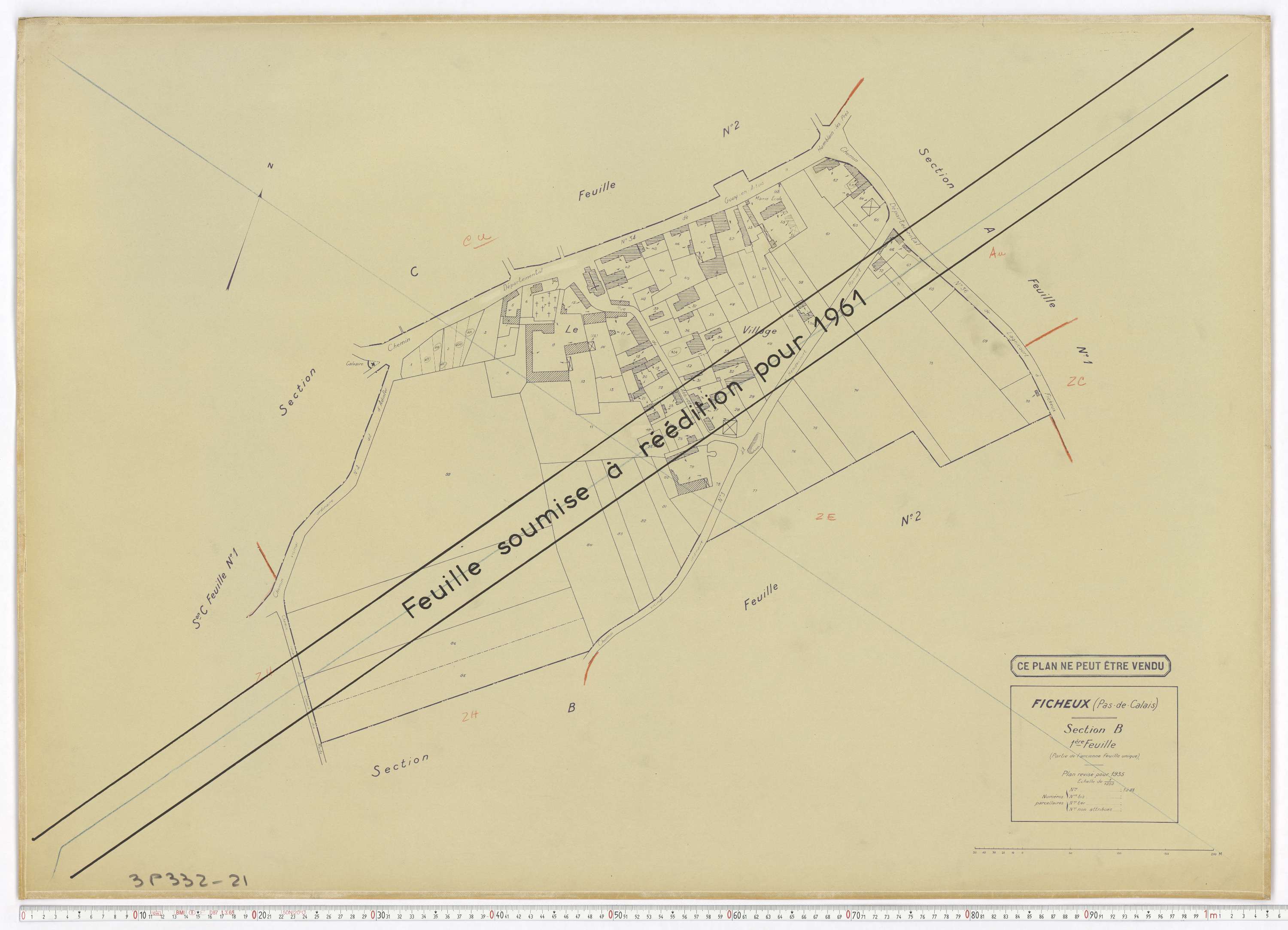 Ficheux - Section B, feuille 1.