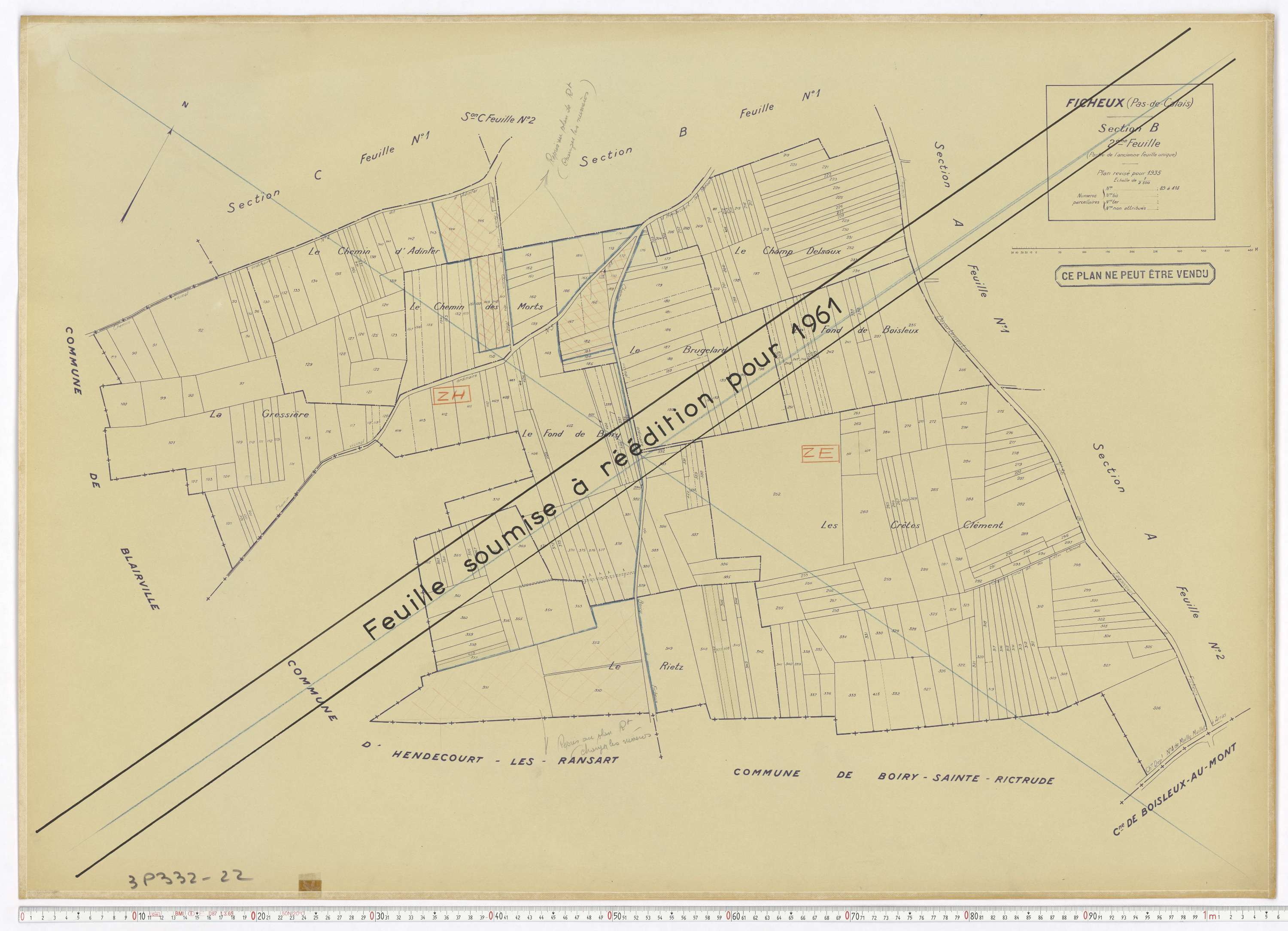 Ficheux - Section B, feuille 2.