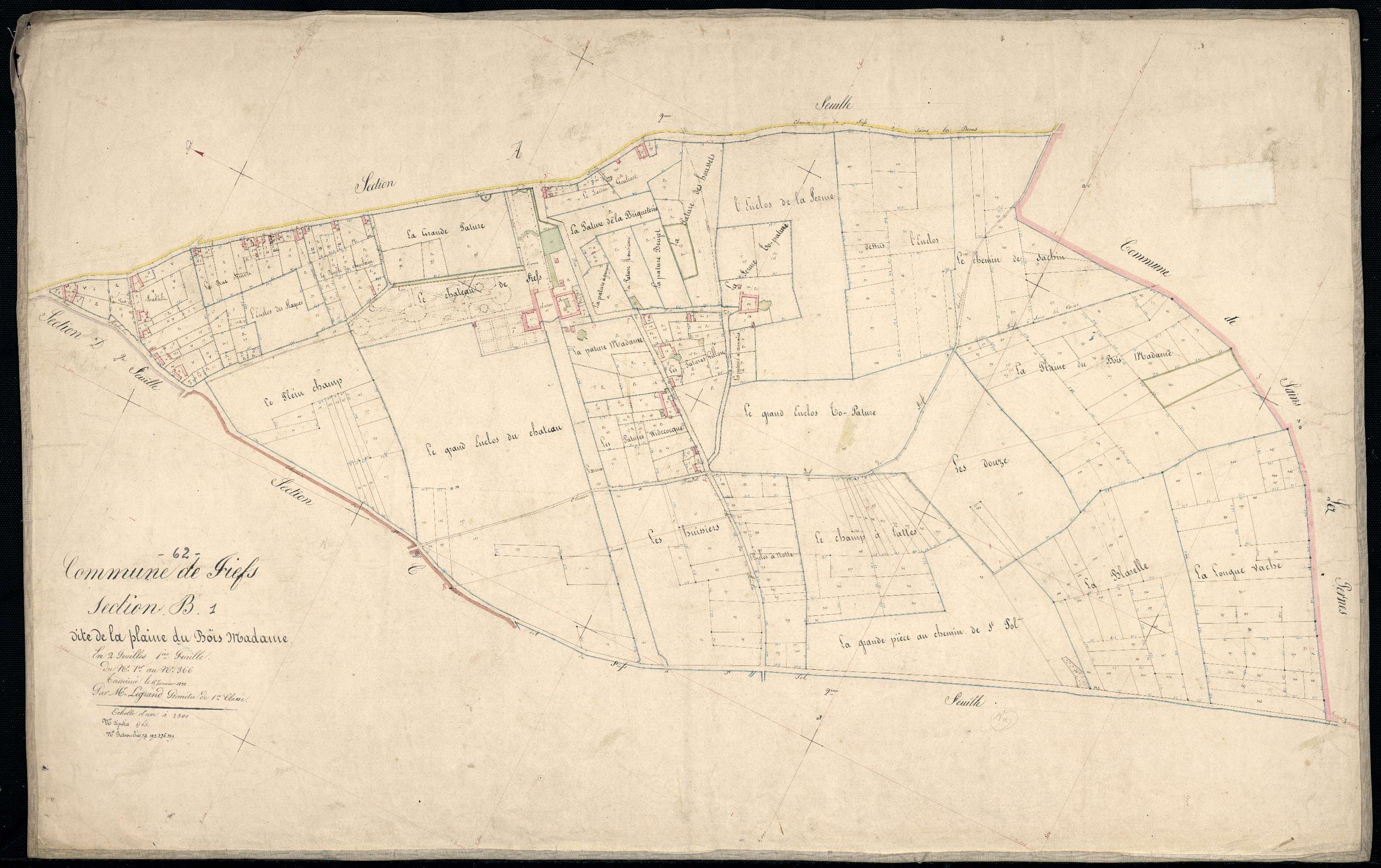 Fiefs - Section B, 1re feuille