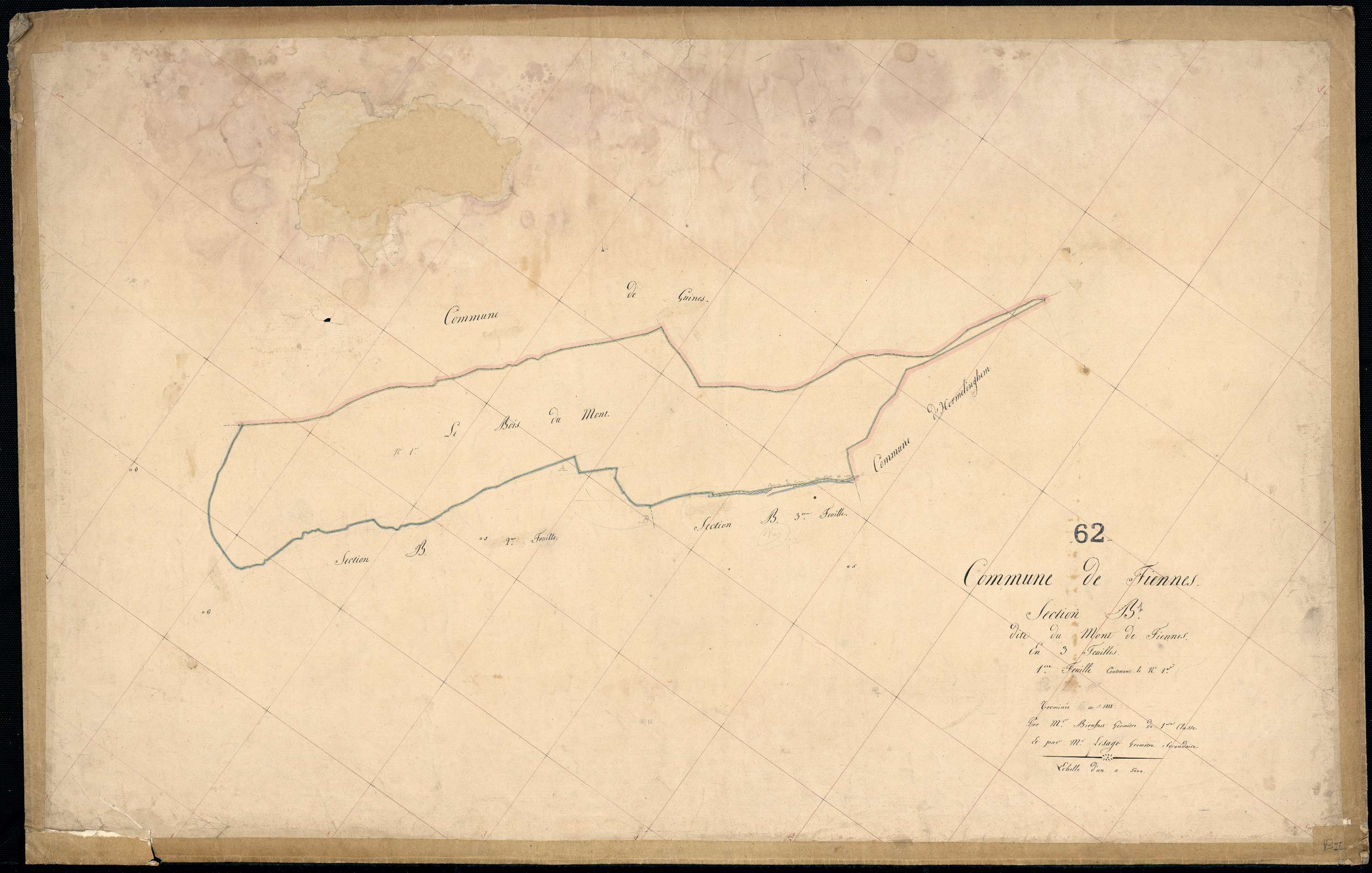 Fiennes - Section B, 1re feuille