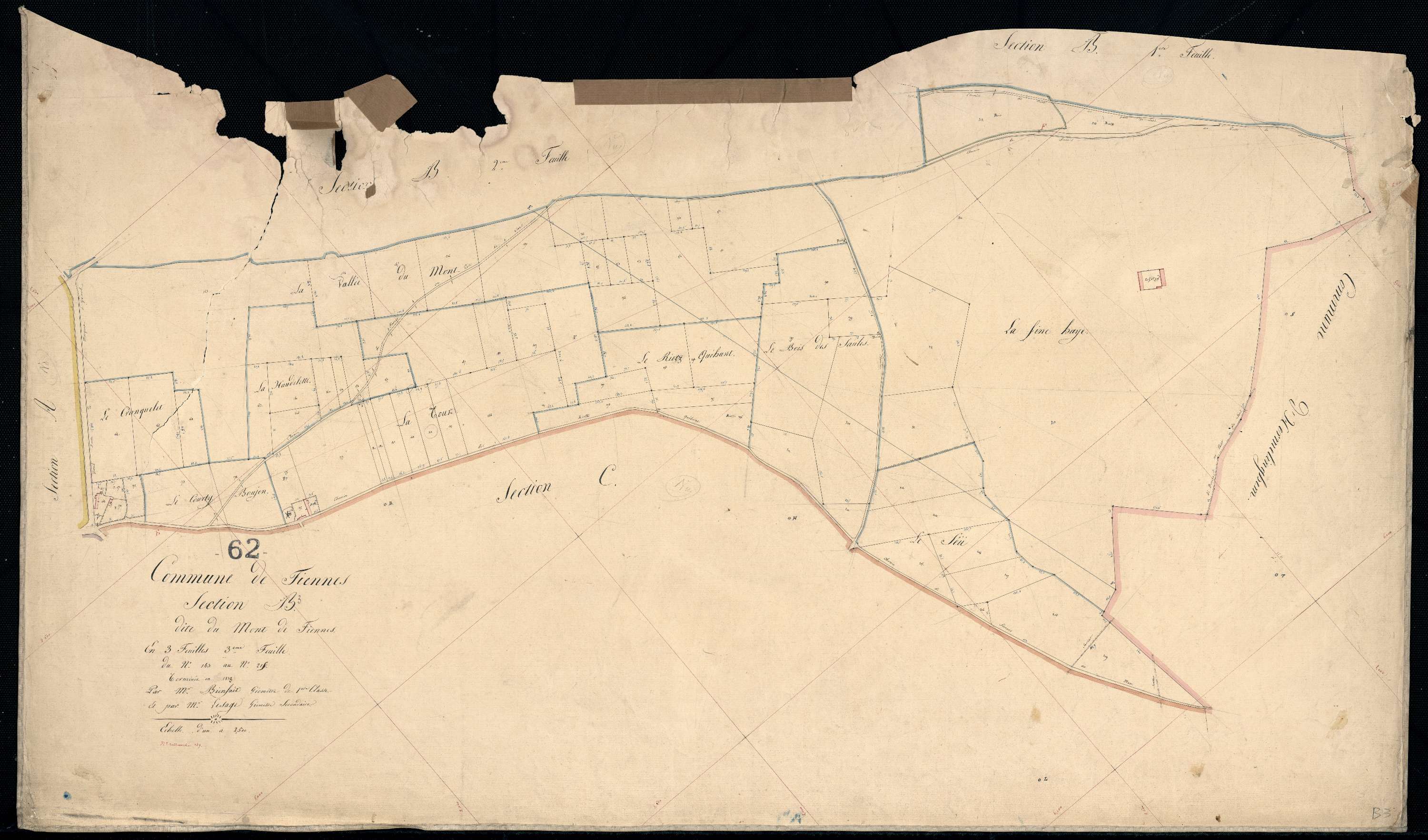 Fiennes - Section B, 3e feuille