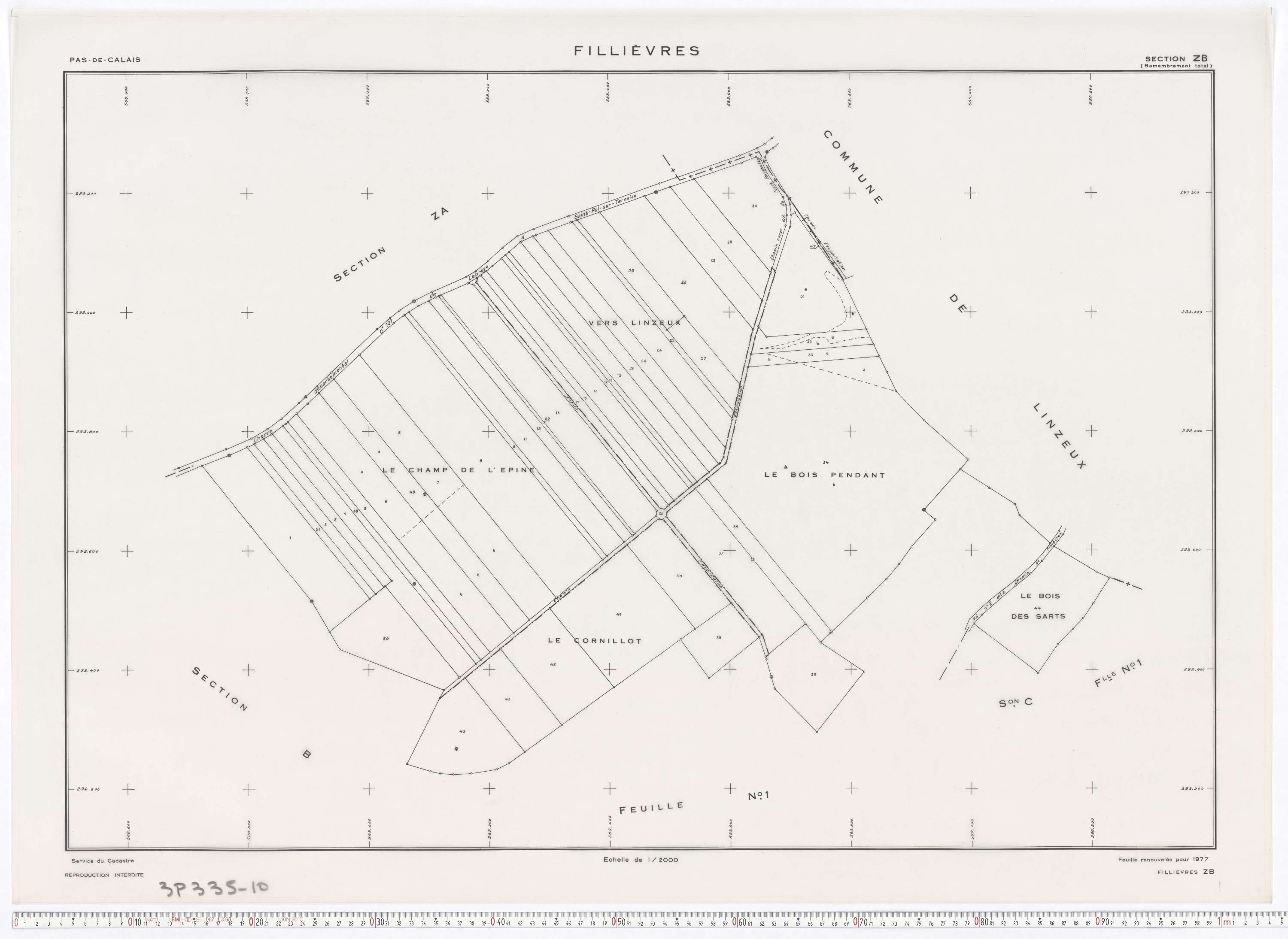 Fillièvres - Section ZB.
