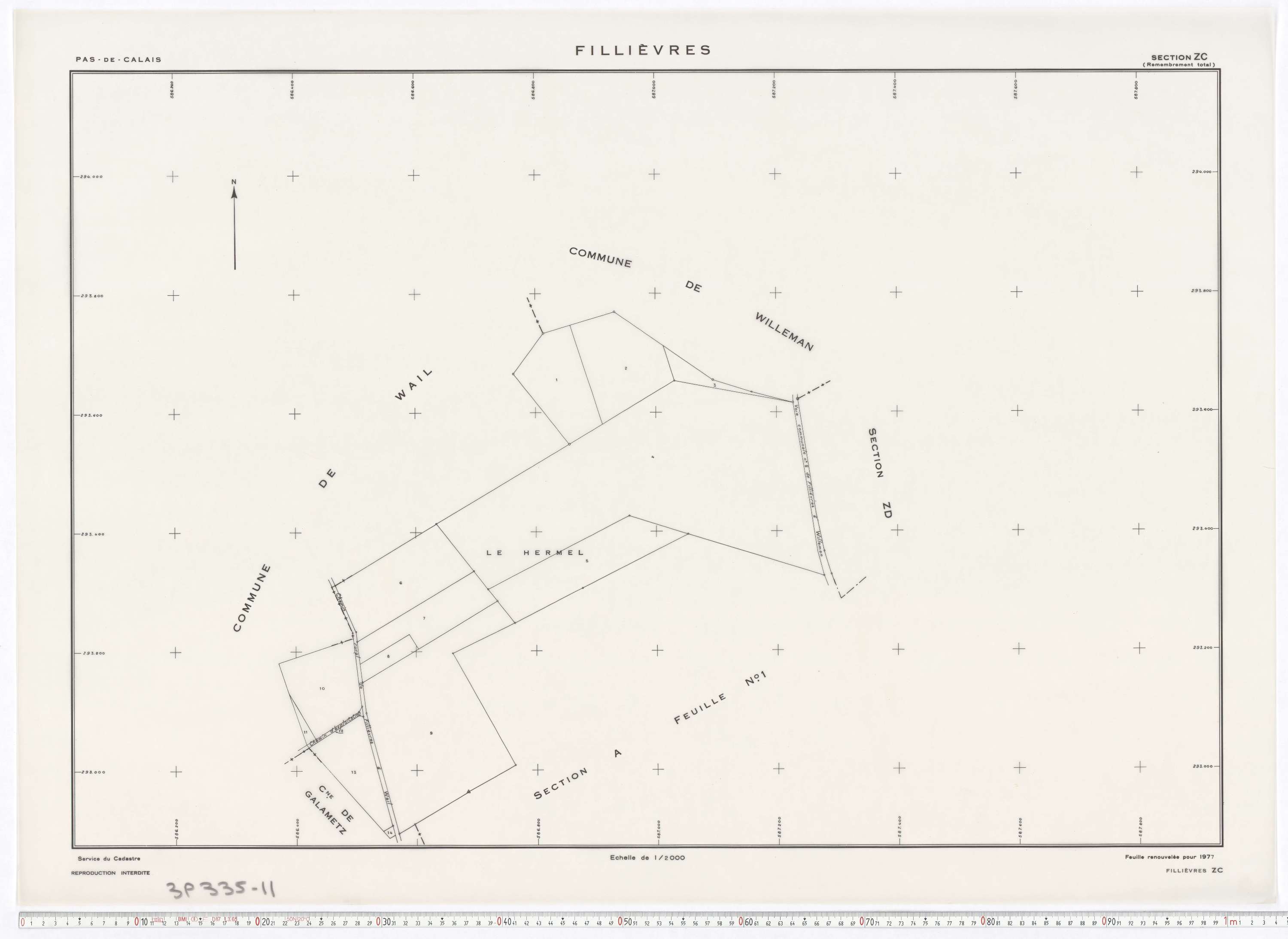 Fillièvres - Section ZC.