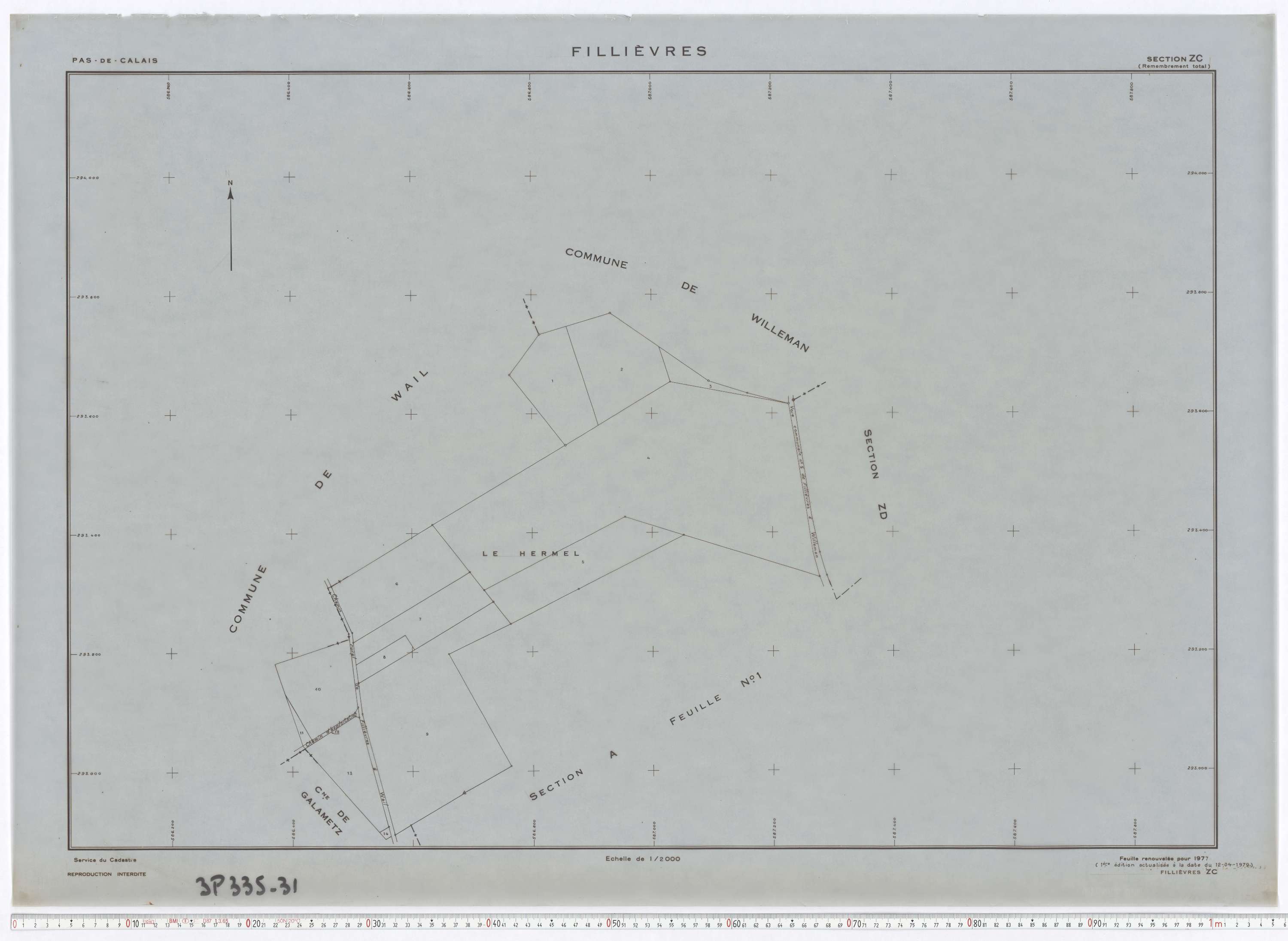 Fillièvres - Section ZC.