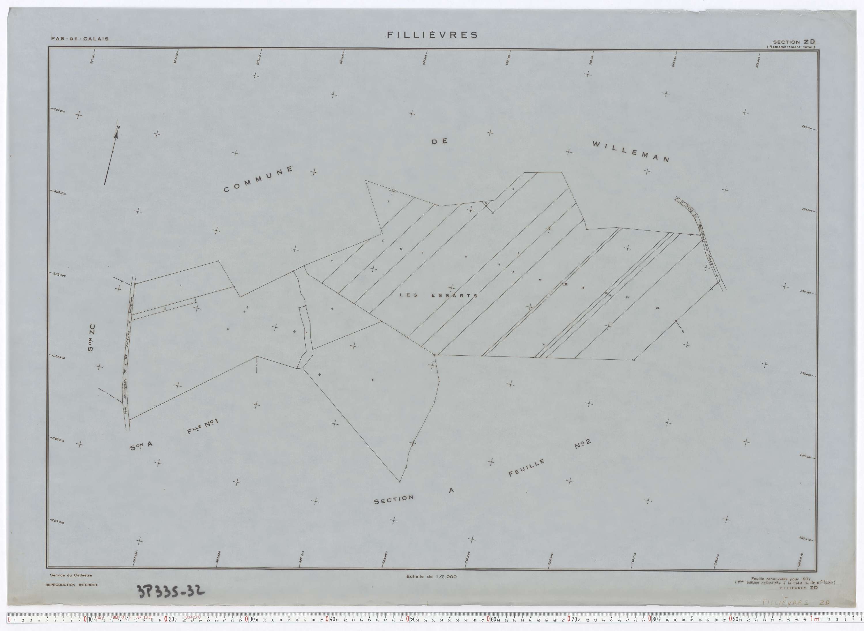 Fillièvres - Section ZD.