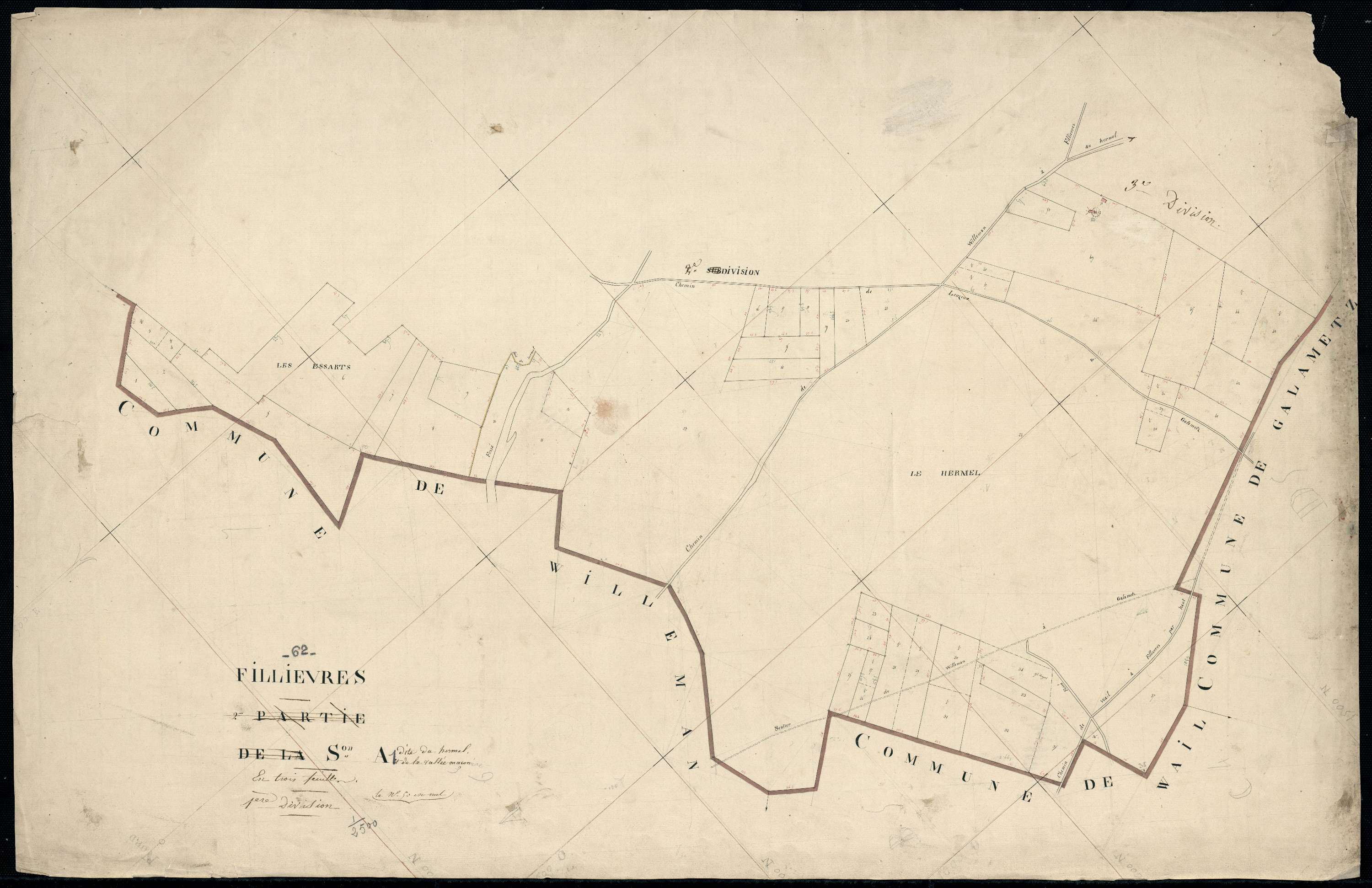 Fillièvres - Section A, 1re feuille