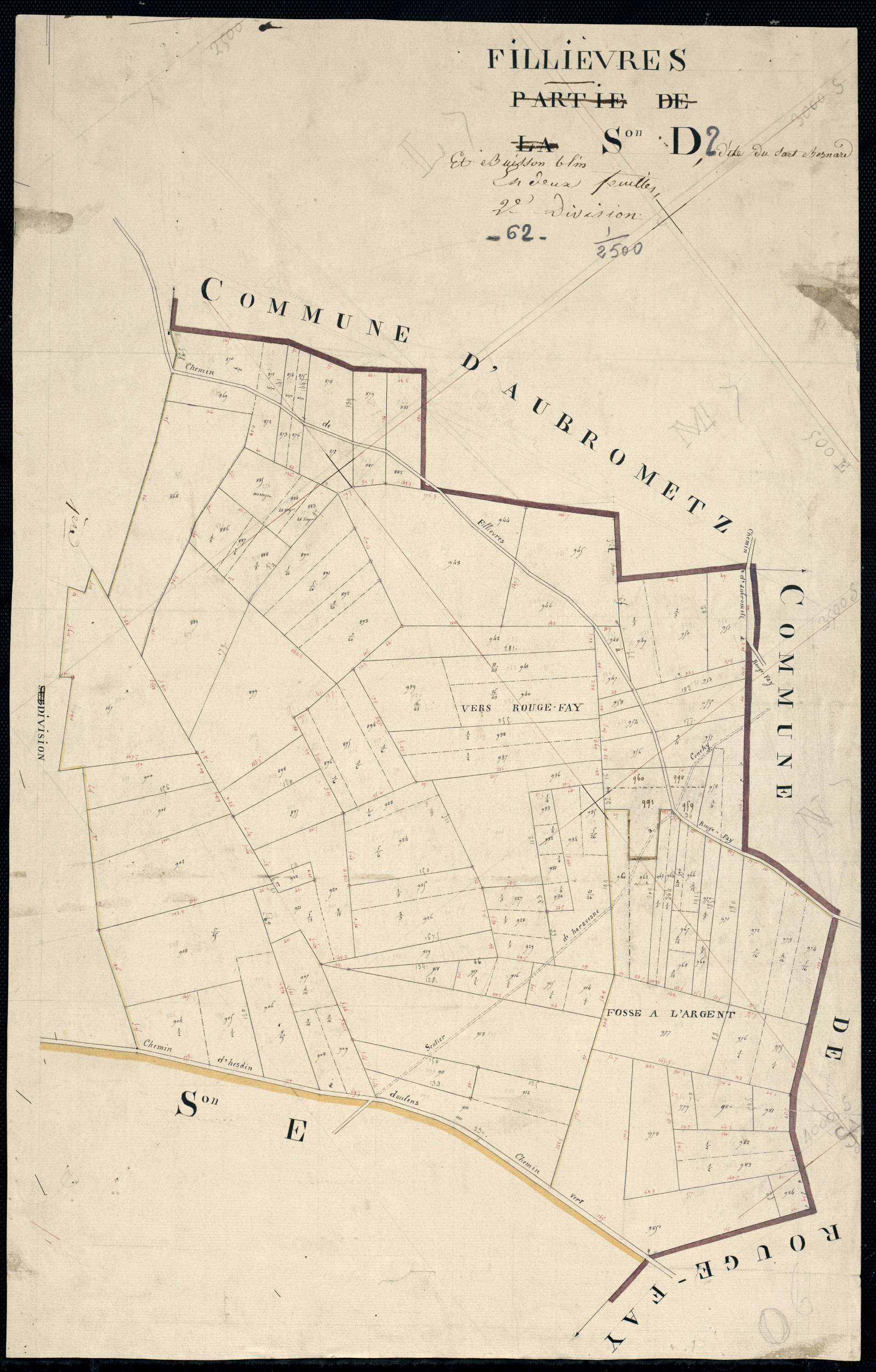 Fillièvres - Section D, 2e feuille