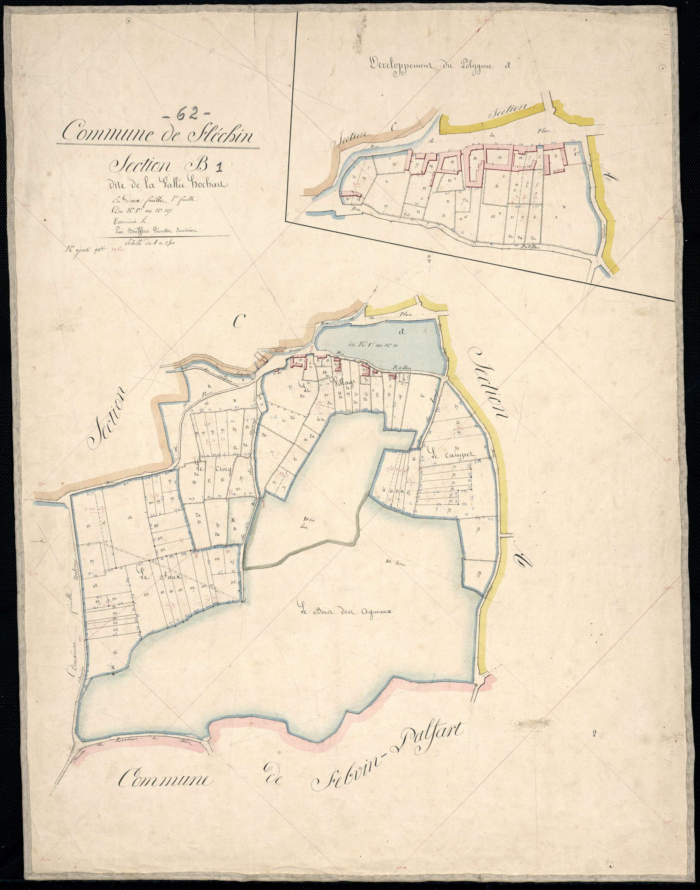 Fléchin - Section B, 1re feuille