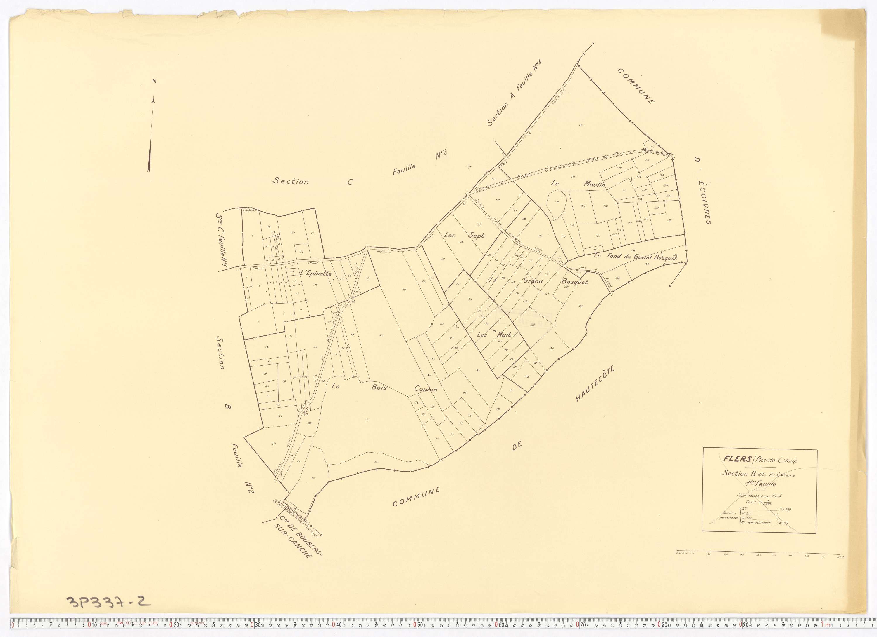 Flers - Section B, feuille 1.