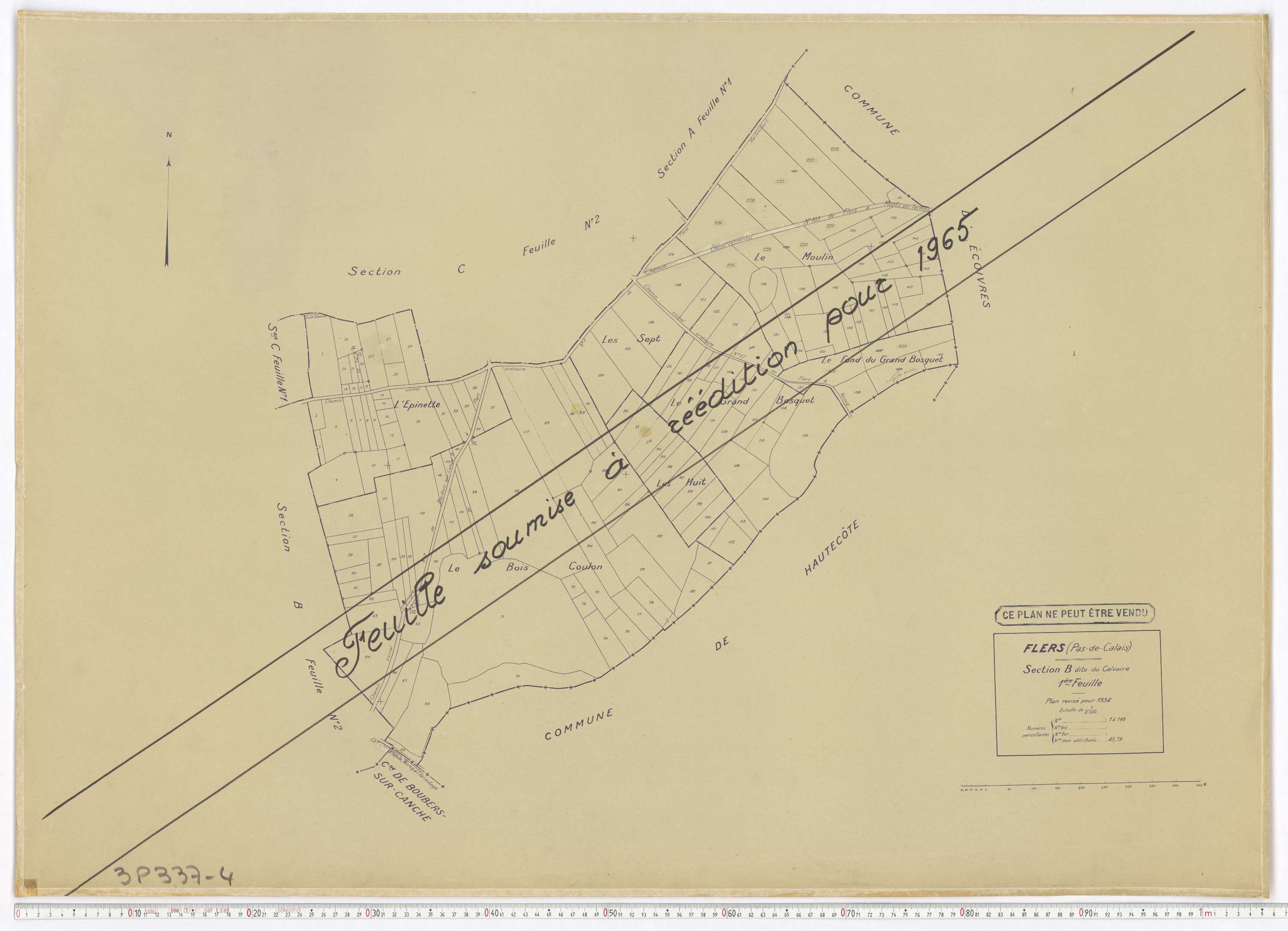Flers - Section B, feuille 1.