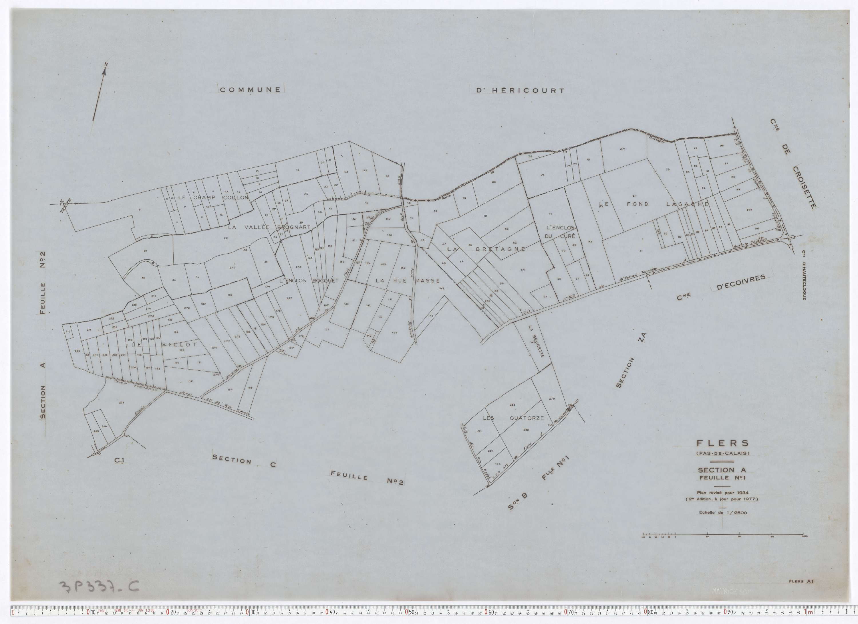 Flers - Section A, feuille 1.